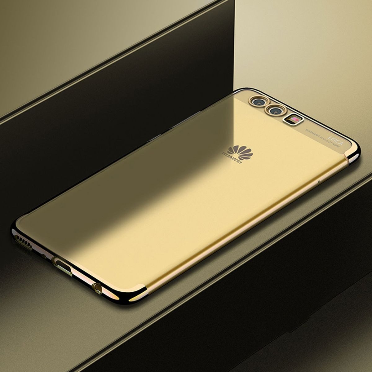 König Design Handyhülle Huawei P10, Huawei P10 Handyhülle Backcover Gold