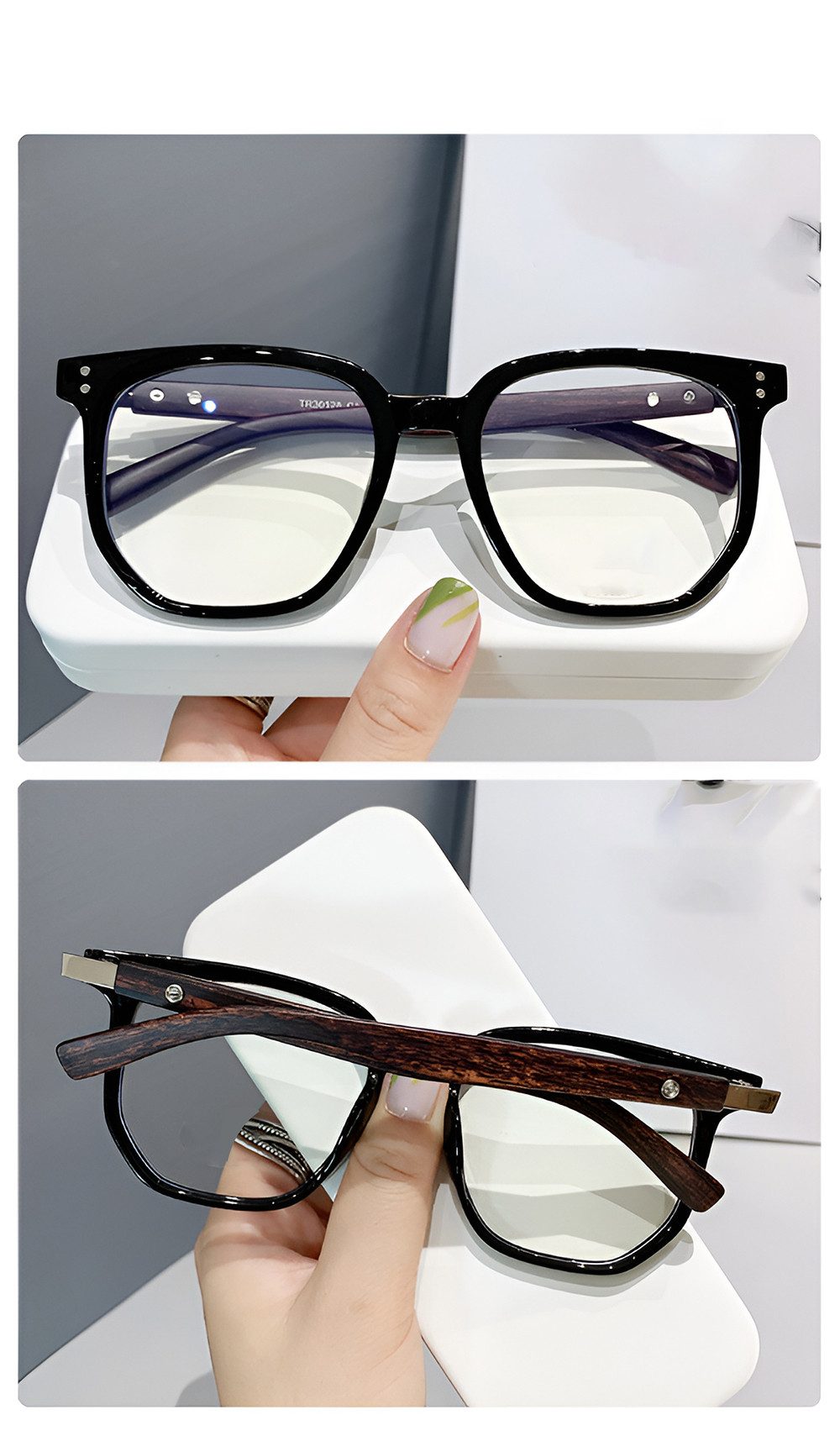 PACIEA Reading Glasses Women Men Anti Blue Light Oversized Full Rim Gaming Protection