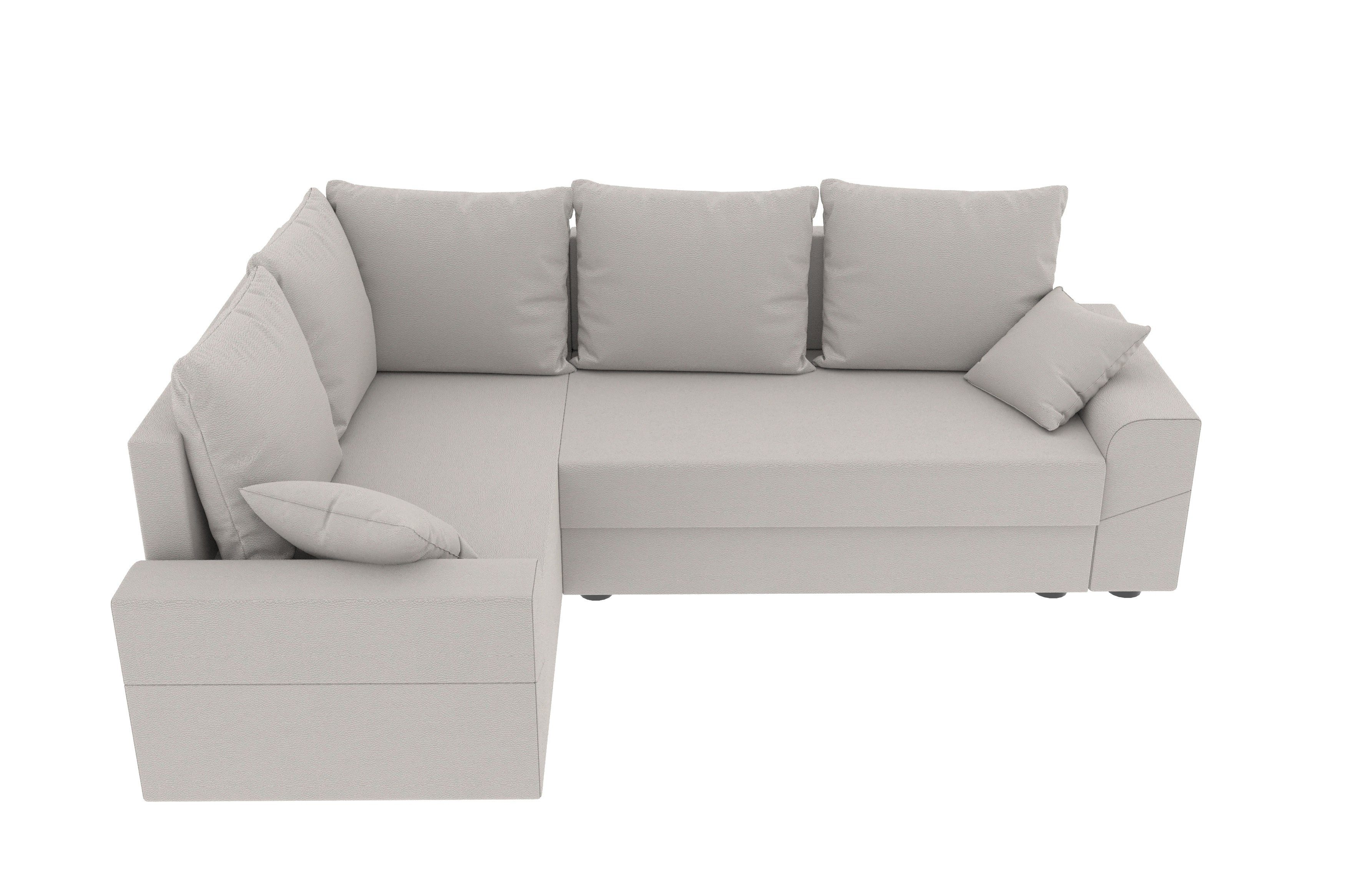 Sofa, Bettkasten, Bettfunktion, mit Stylefy Sitzkomfort, mit Design Eckcouch, Ecksofa Modern Montero, L-Form,
