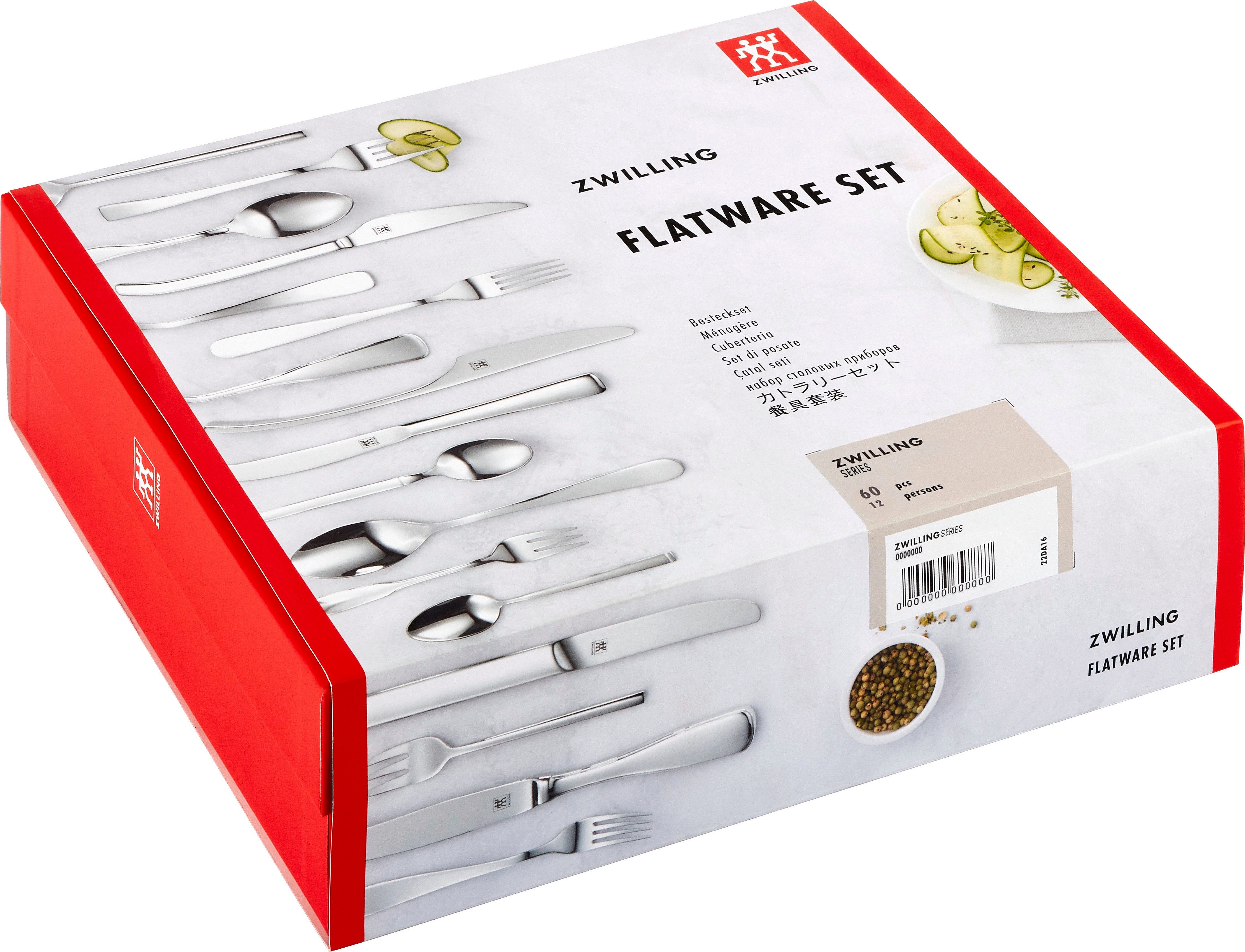 Zwilling Besteck-Set Aberdeen (60-tlg), 12 Personen, Edelstahl 18/10, rostfrei, poliert, spülmaschinengeeignet – Bild 5 von 5