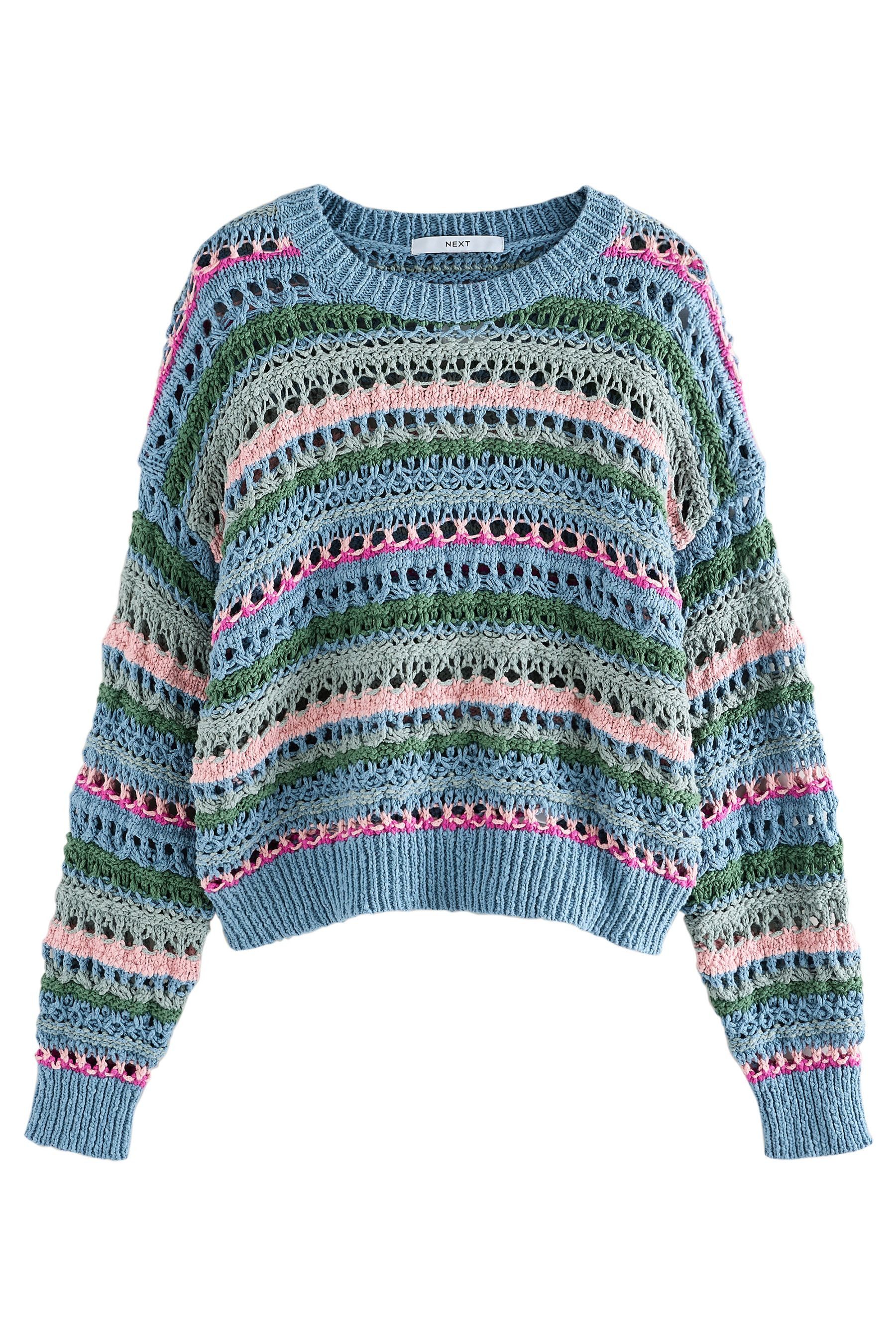 Next Strickpullover Baumwoll-Strickpullover mit Rundhalsausschnitt (1-tlg) günstig online kaufen