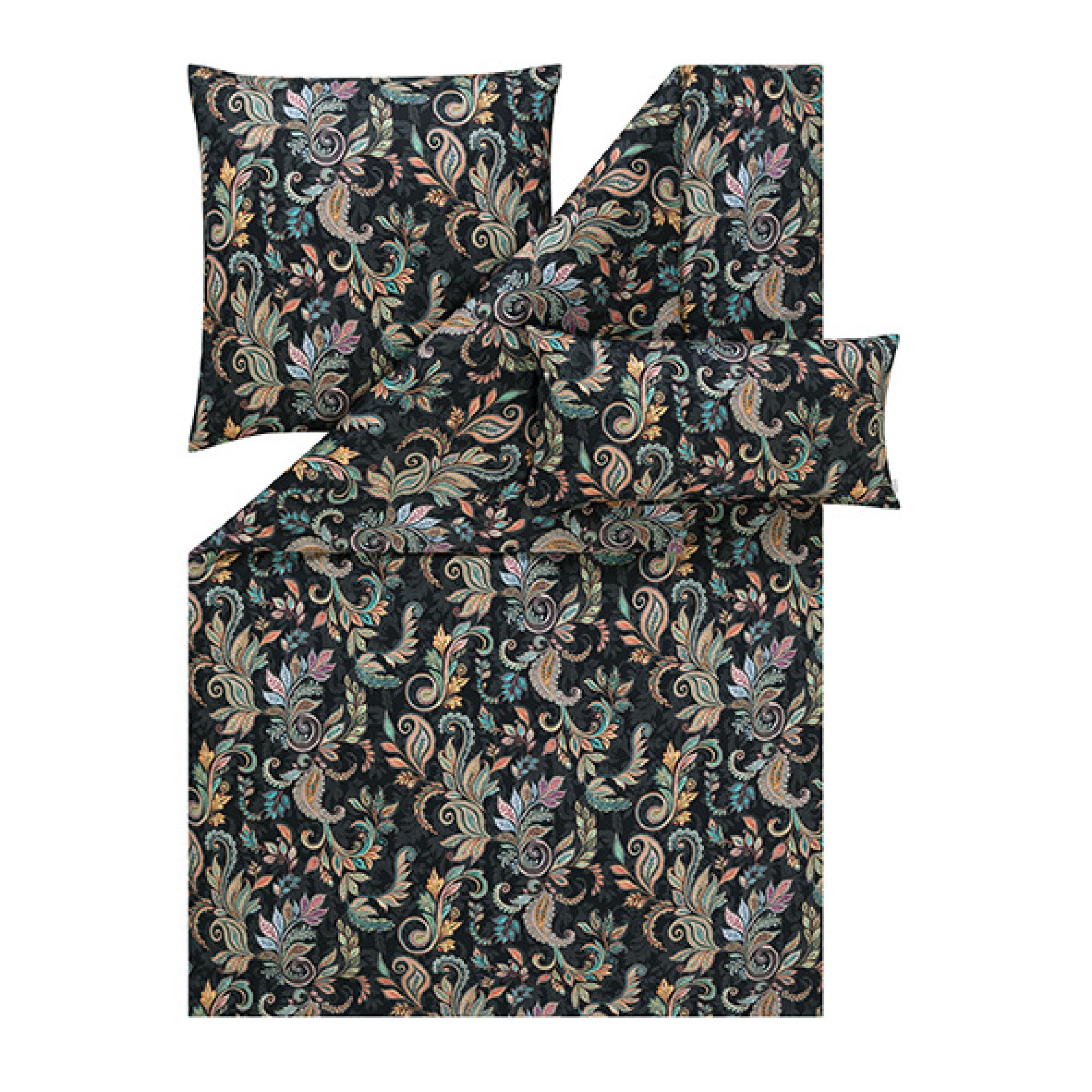 Estella Bettwäsche Estella Regina multicolor 135x200 cm, Mako-Satin-Bettwäsche, 3 teilig