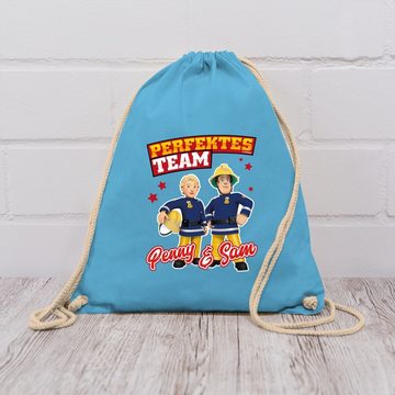 Shirtracer Turnbeutel Perfektes Team - Penny & Sam, Feuerwehrmann Sam Tasche