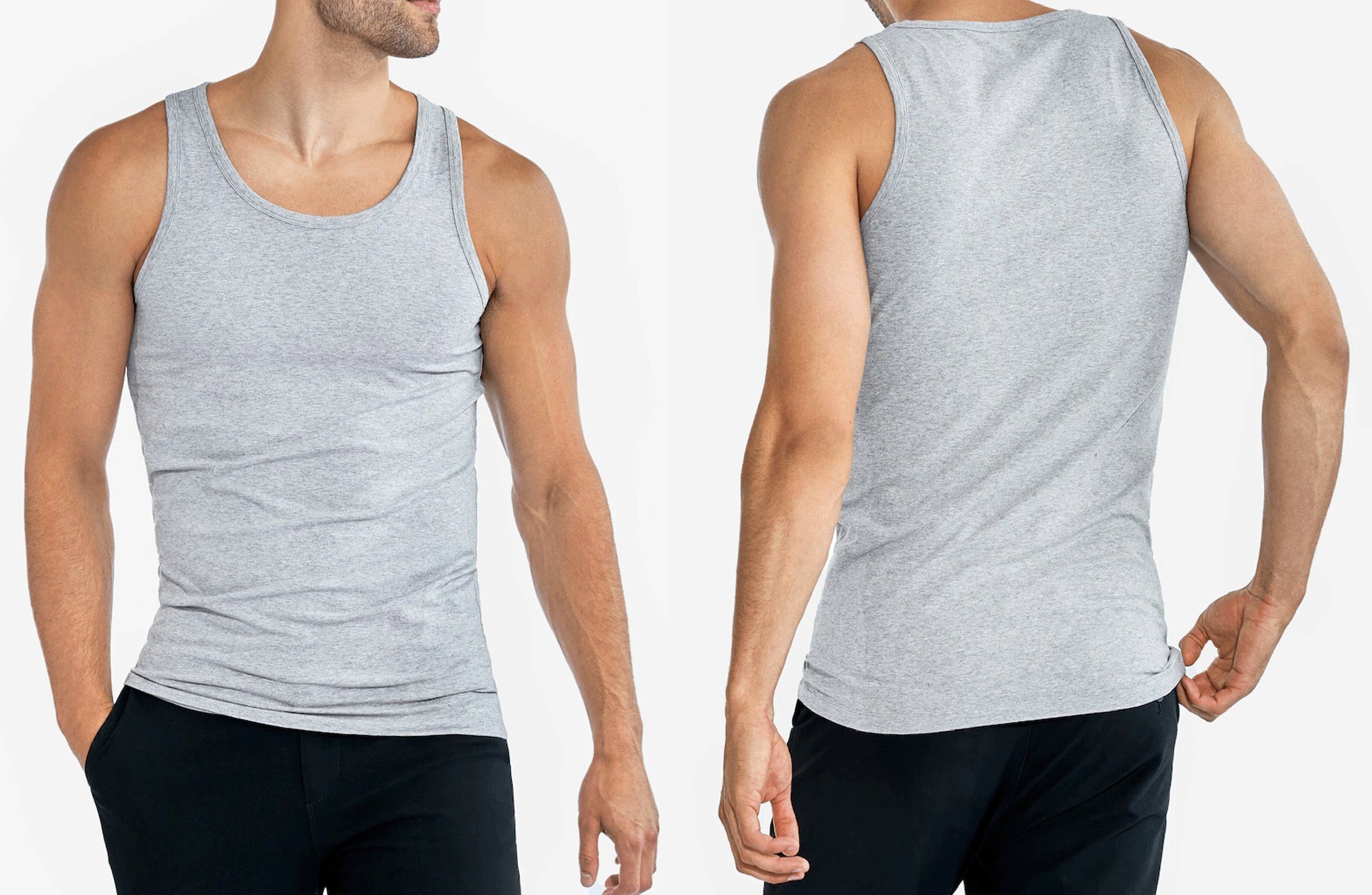 T-Shirt 2er Pack Rungassi Herren Baumwolle Unterhemd T-Shirt Tank Top Größe: