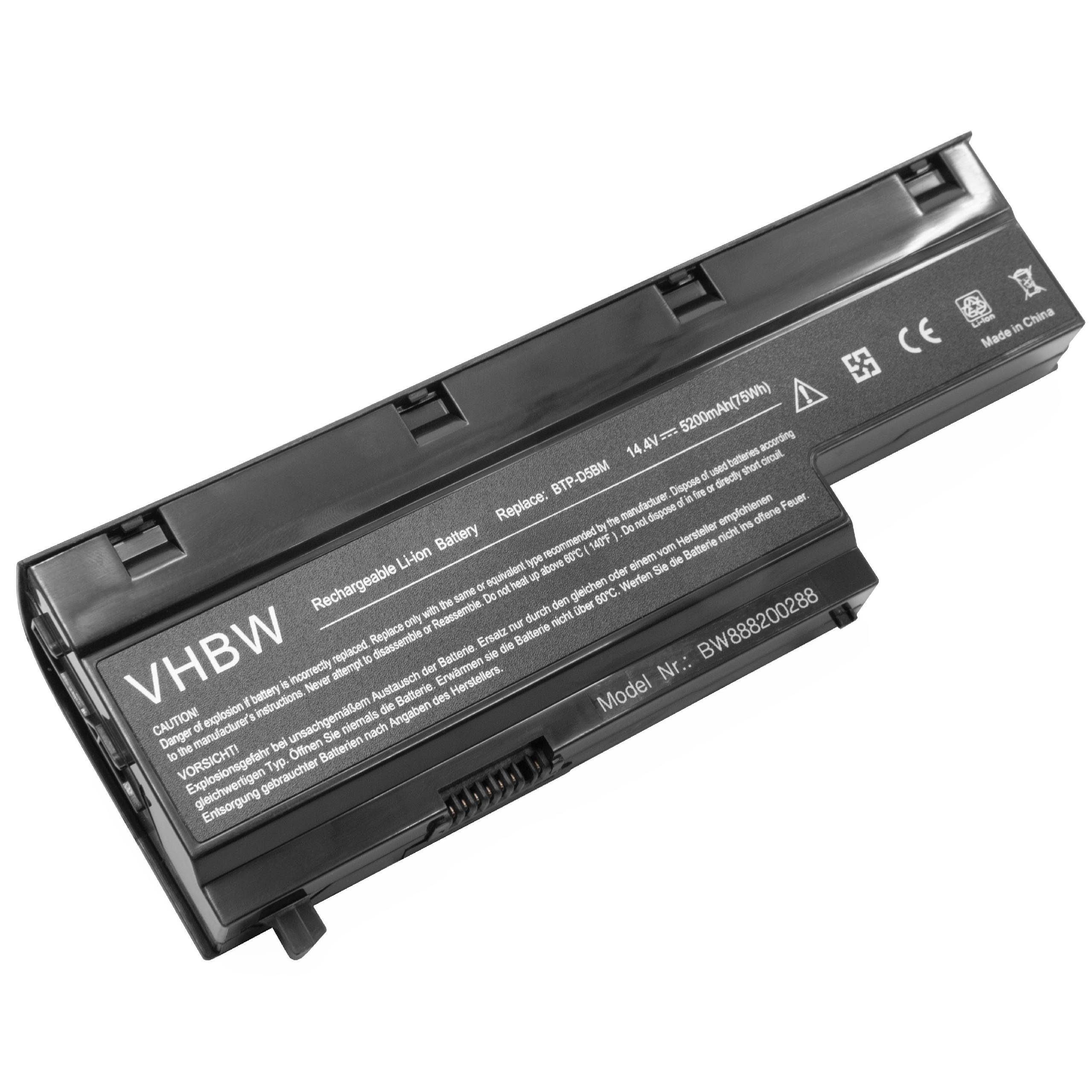 Li-Ion Medion P7618, 5200 mit P7612, kompatibel mAh Laptop-Akku V) P7810, vhbw P7615, (14,4 P7614 P7611, Akoya