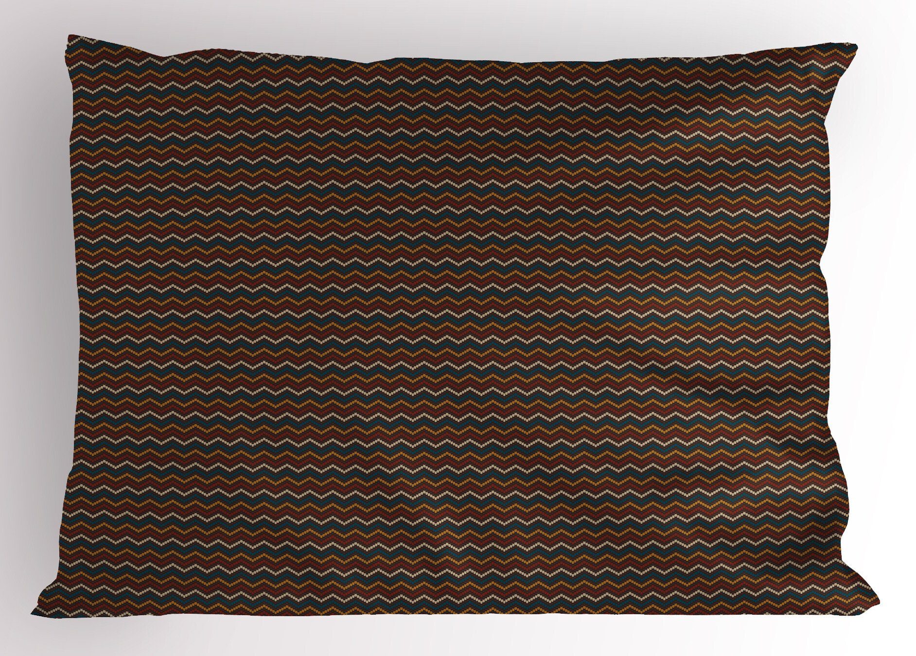 Dekorativer (1 Dunkel Gedruckter Abakuhaus Standard Chevron Traditionelle Kopfkissenbezug, Kissenbezüge Stück), Size norwegisch
