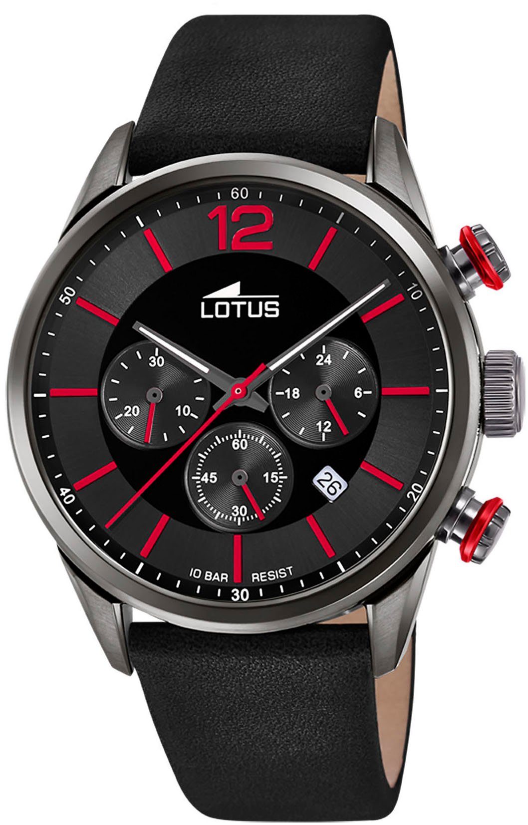 Lotus Chronograph, Armbanduhr, Quarzuhr, Herrenuhr, Stoppfunktion