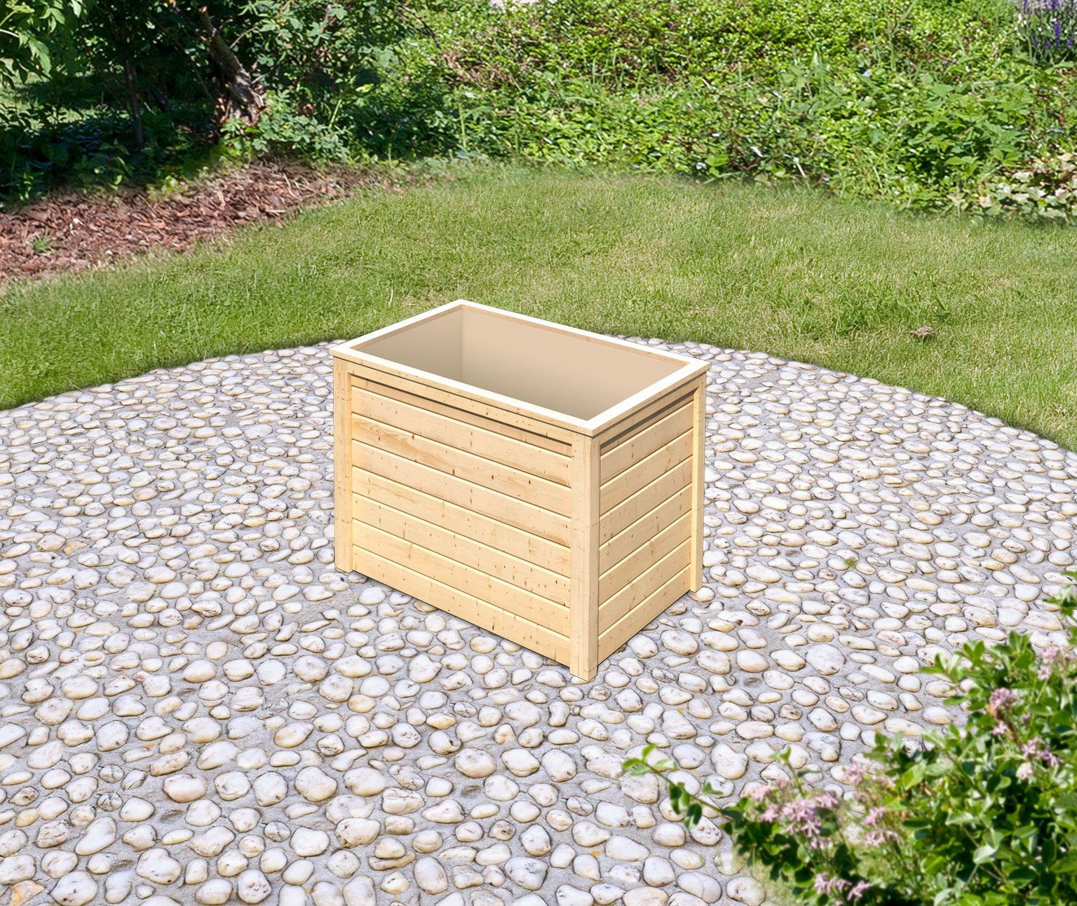 Karibu Hochbeet Karibu Hochbeet Steck- / Schraubsystem 19 mm, Typ 0, 19 mm, natur, 260 Liter, 0,64 m², inkl. feuchtigkeitshemmender