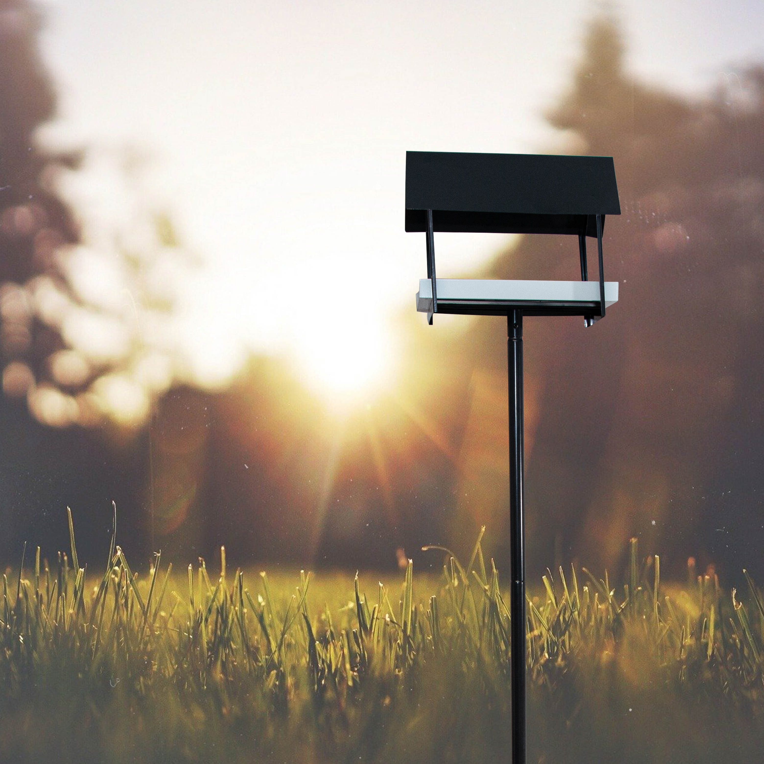 Antikas Futterstation Vogelhäuschen mit Telekopständer, Futterstation, Futterhaus für Vögel