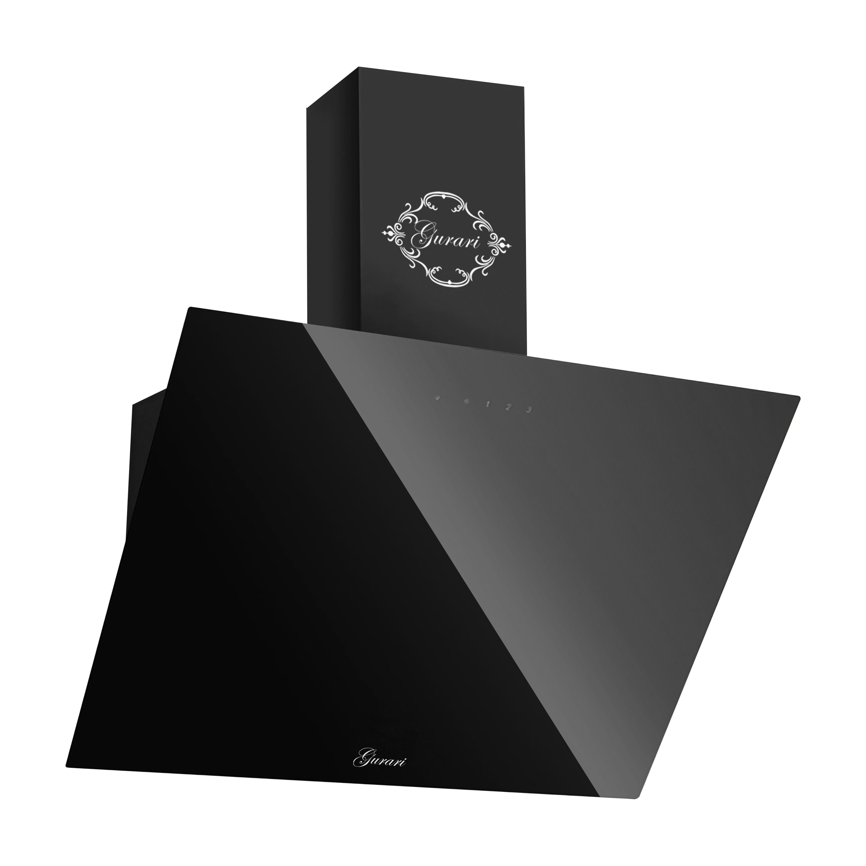 GURARI Kopffreihaube GCH 286.6 GCH 286.6, Dunstabzugshaube 60 cm, Schwarz Glas,1000m³/h