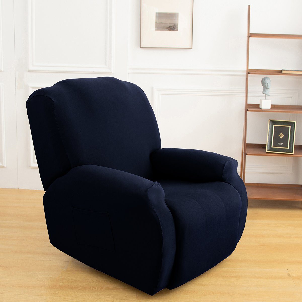 Möbelschutz Qelus, Sesselschoner Schutz, Stuhlbezug Liegesessel für Bezug Sesselhusse Blau