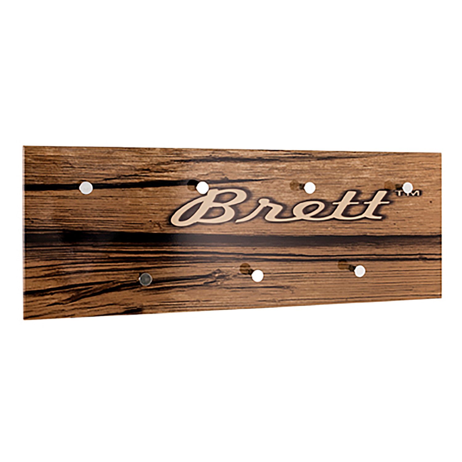 HAKU Garderobenständer BIG EDDY-BRETT Garderobe - chrom - MDF, Metall - H. 30cm x B. 80cm, (1xWandgarderobe, Wandhalterung - Wandhalter), Wandhakenleiste - Hakenleiste - Garderobenleiste - Wandhaken