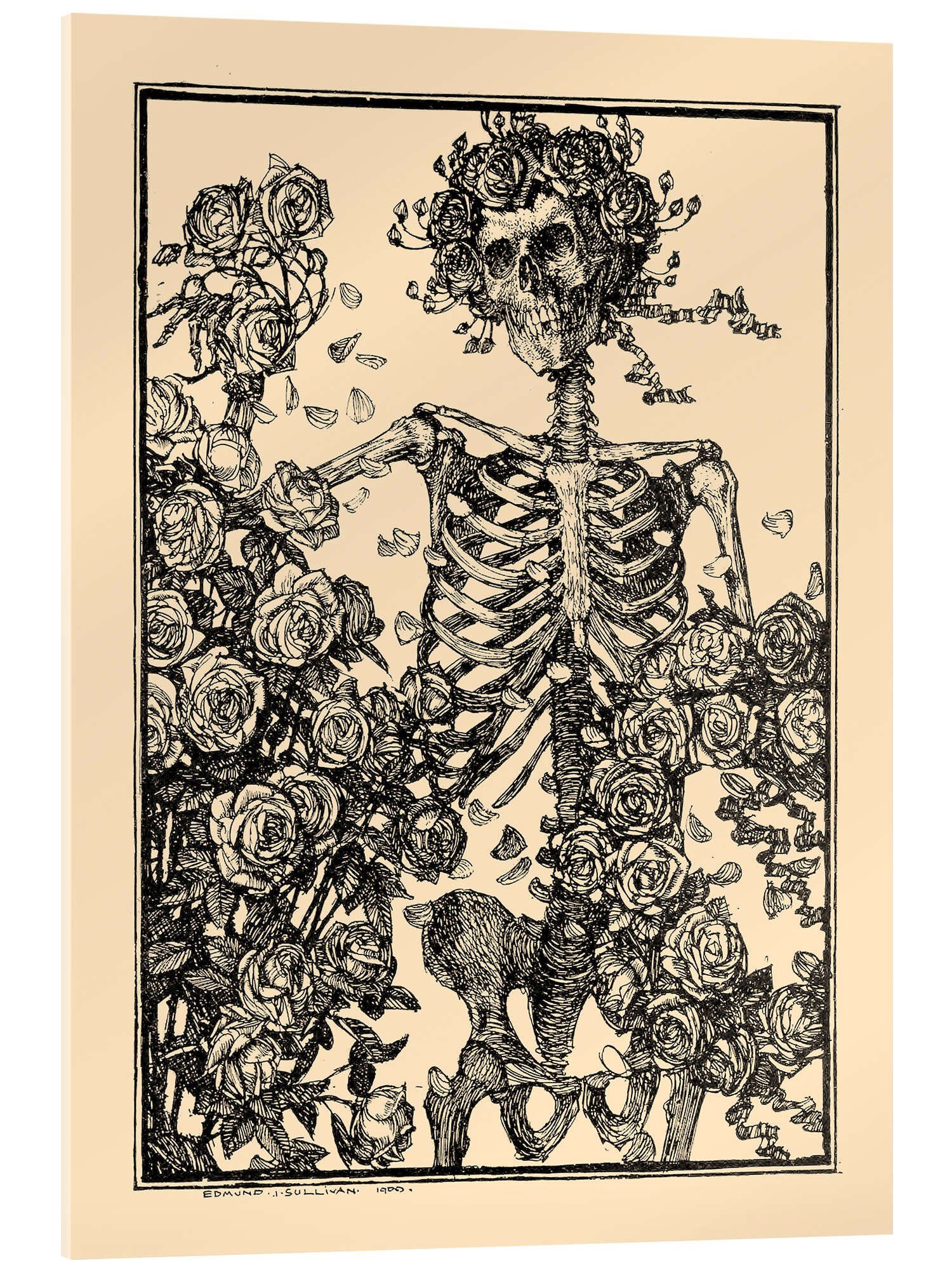 Posterlounge Acrylglasbild Edmund Joseph Sullivan, Die Blume, die einst blühte ..., Vintage Illustration