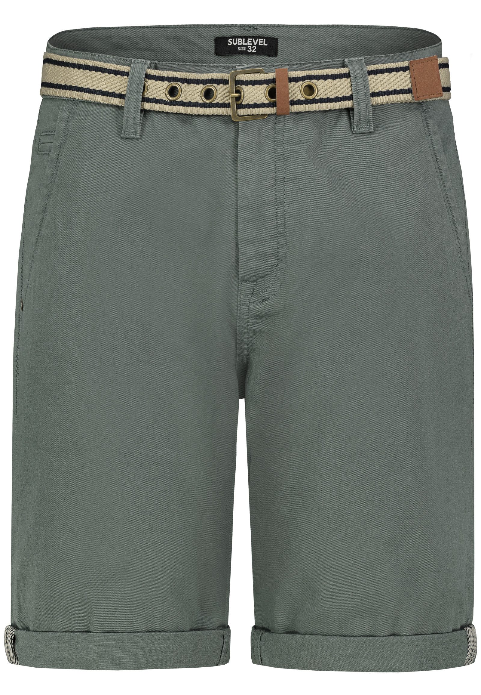 SUBLEVEL Shorts Herren Chino Shorts Jeans Flex Dehnbar Frühling Sommer Dehnbar Stretch Baumwolle