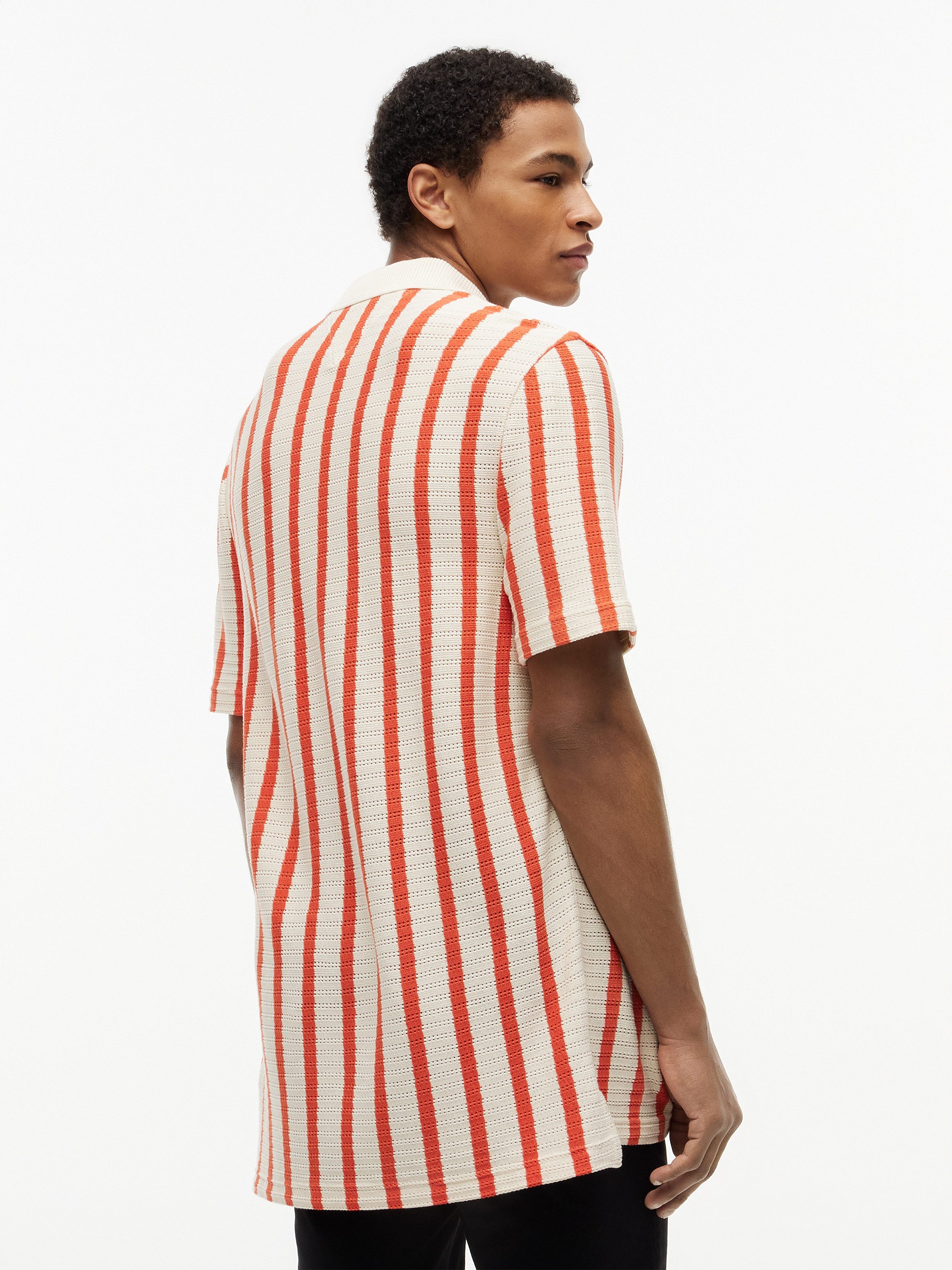 Tommy Hilfiger Poloshirt OPEN KNIT RELAXED FIT POLO aus Lochstrick, relaxed – Bild 4 von 5