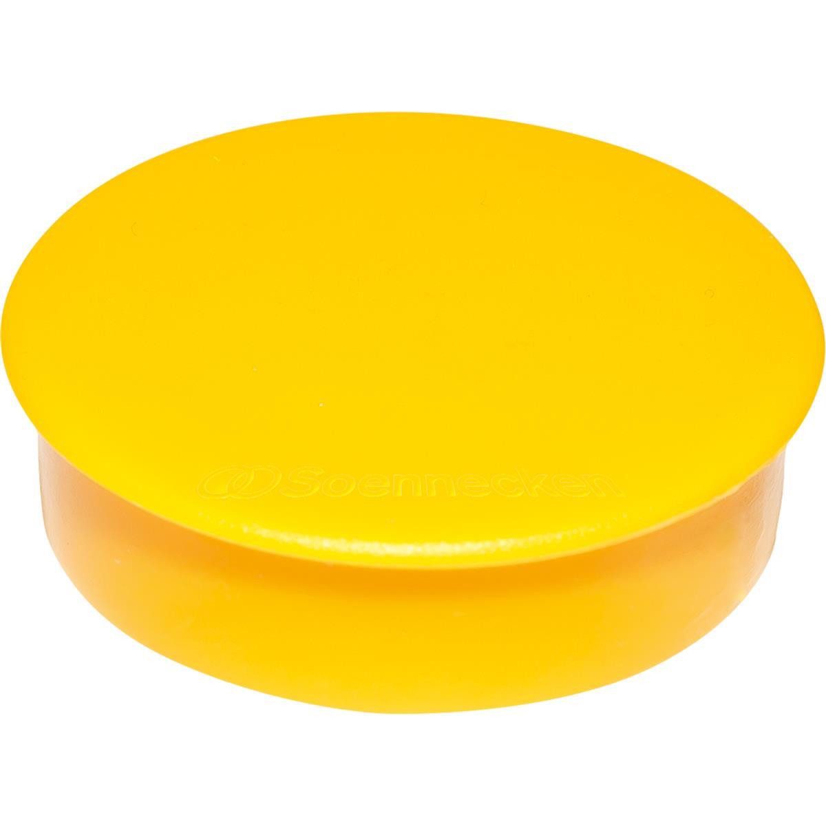 Magnet Soennecken Magnet 4885 rund 38mm 25kg gelb 10 St./Pack.