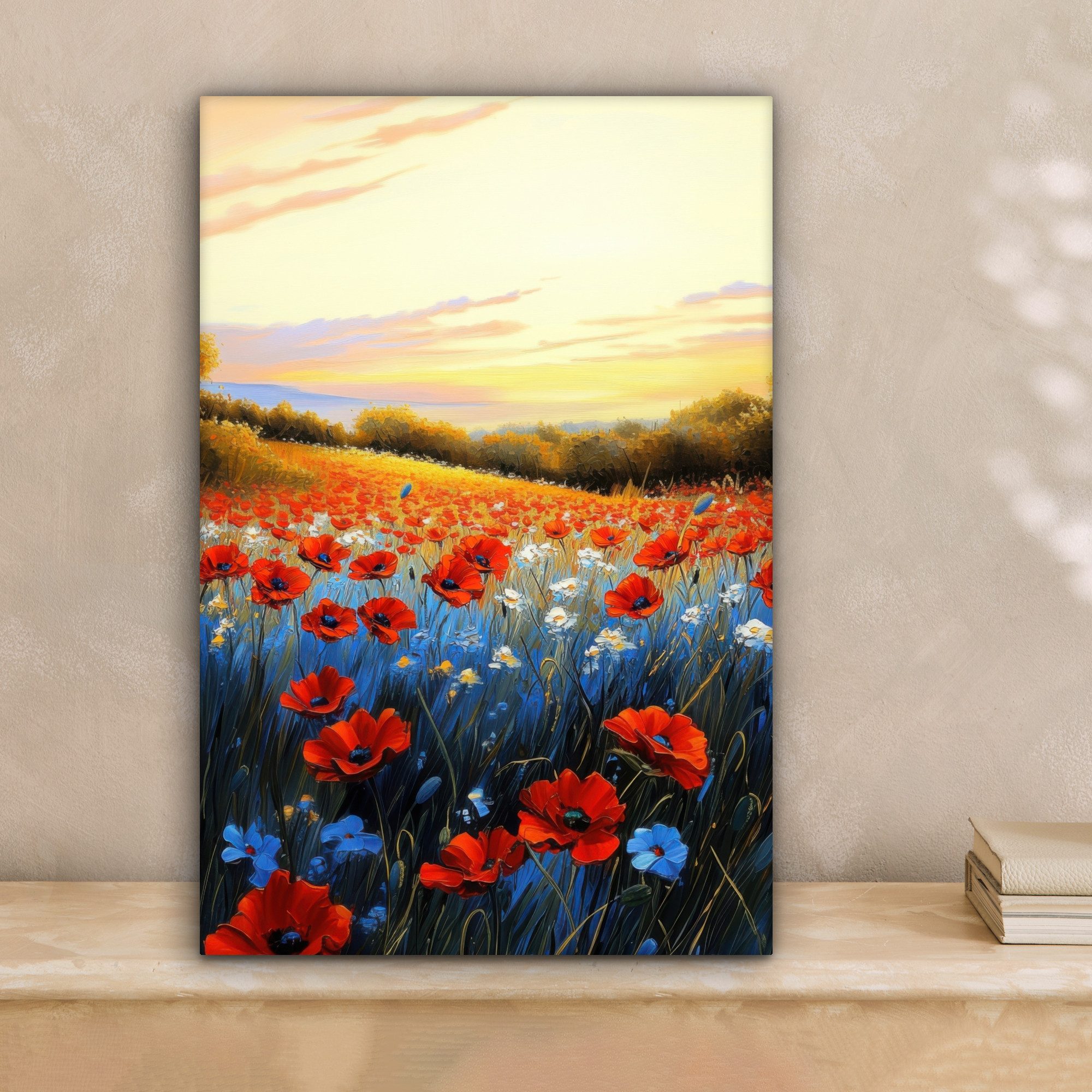 OneMillionCanvasses® Leinwandbild Mohn - Blumenfeld - günstig online kaufen