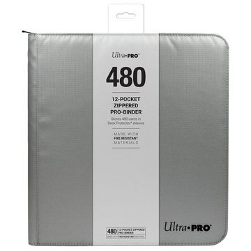 Ultra Pro Sammelkarte 12-Pocket Zippered PRO-Binder - Silber - aus feuerfesten Material