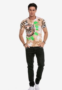 Cipo & Baxx T-Shirt im Batik-Design