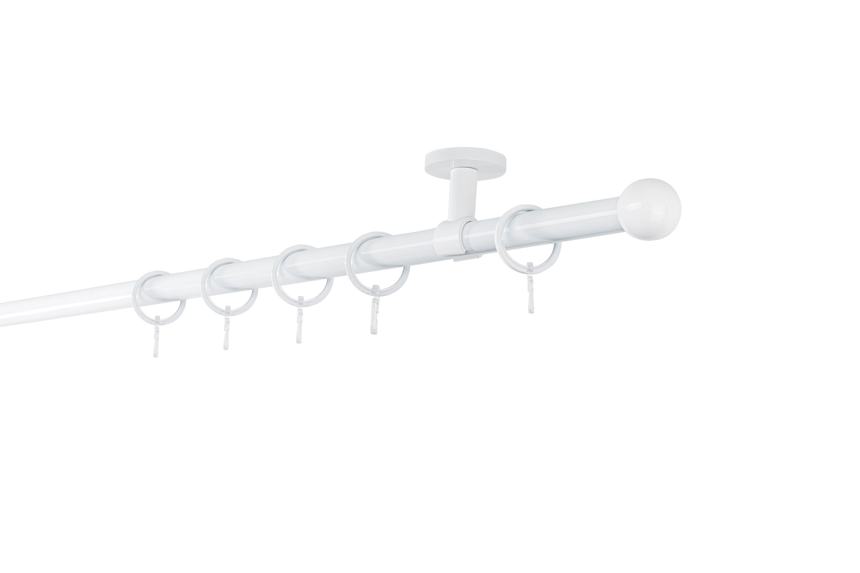 ondeco Gardinenstange Rundrohr Deckenabstand 4cm Ball, günstig online kaufen