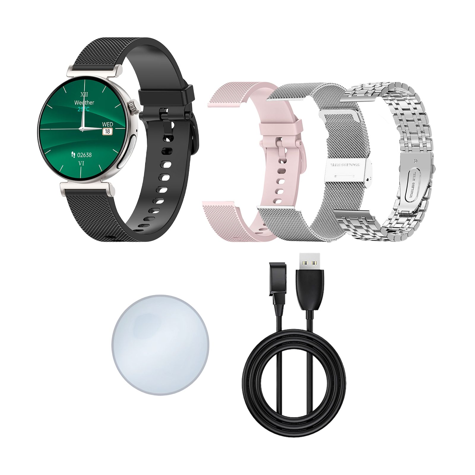 Knauermann PRO 3 MINI (2024) Gesundheitsuhr mit Telefon & Notruffunktion Smartwatch, Bluetooth
