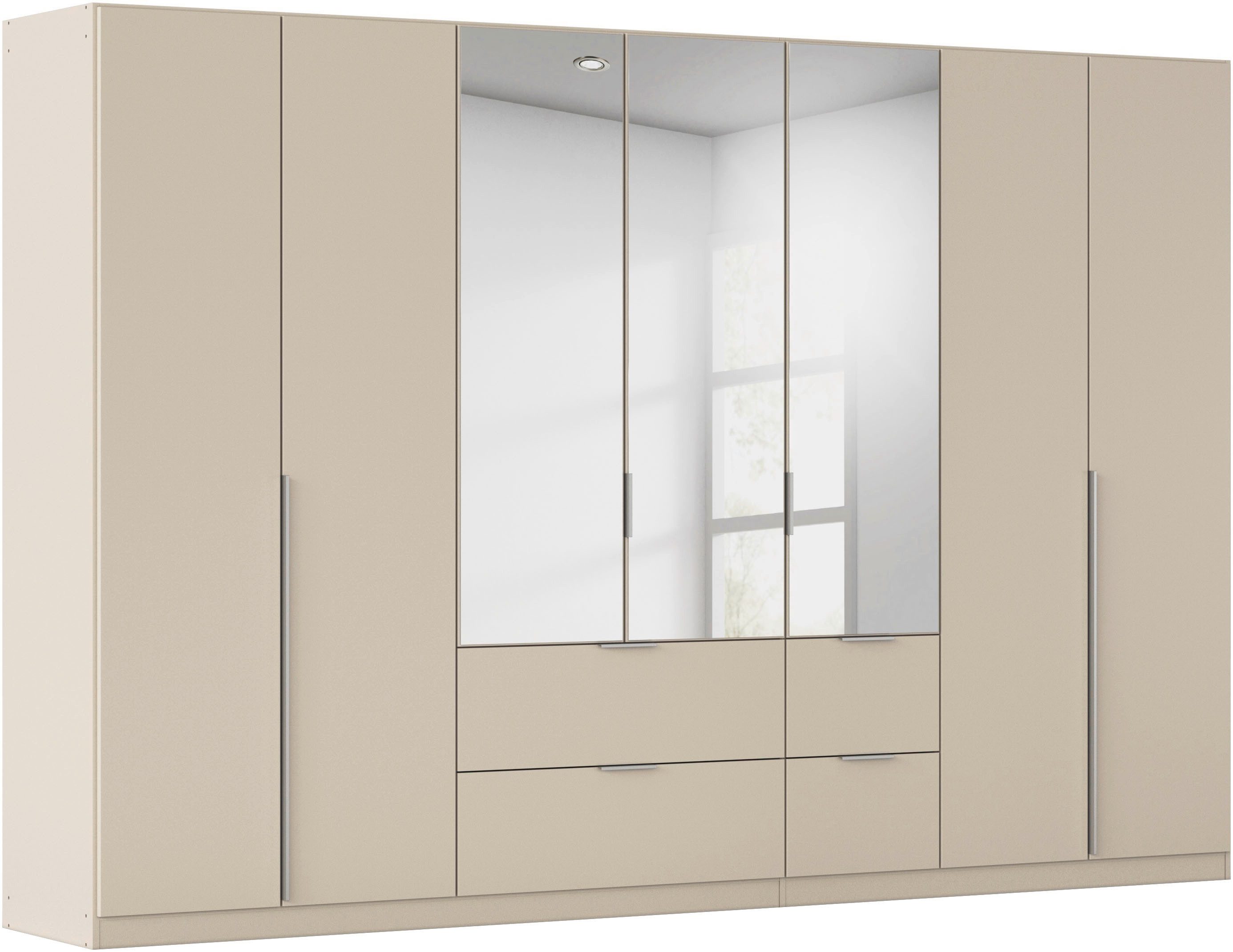 OTTO home Drehtürenschrank Kleiderschrank Schrank Garderobe AGORDO mit Dekor- oder Hochglanzfront (in zwei Griff-Farben, Breiten 91-360 cm) mit Außenschubkästen, in 7 Breiten und 2 Höhen MADE IN GERMANY