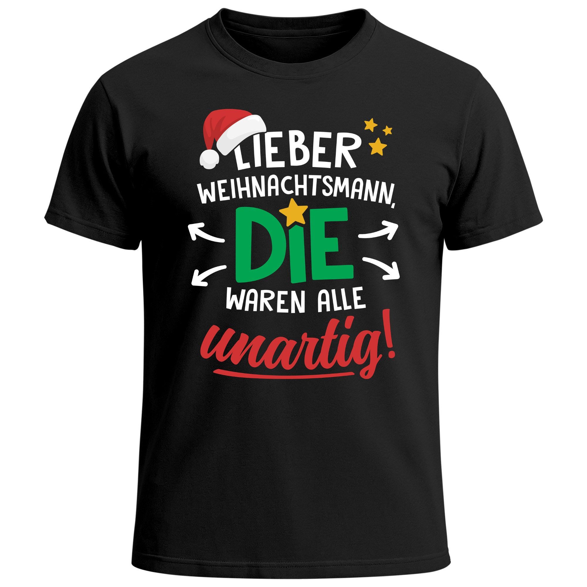 Print-Shirt Herren T-Shirt Weihnachten Spruch lustig Lieber Weihnachtsmann die