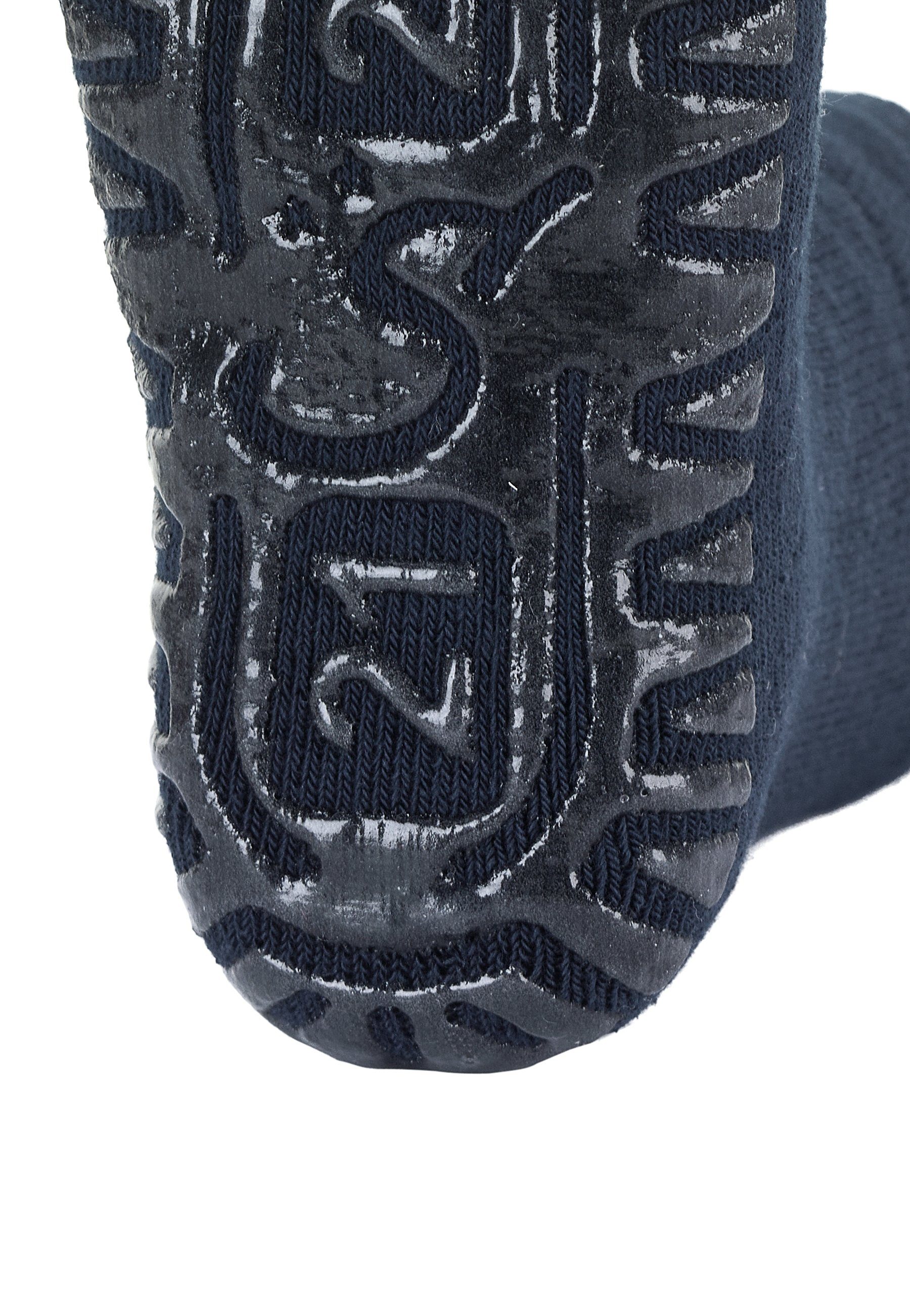 SOFT mit ABS- Rutschsocken Sterntaler® und im Vollplüsch Söckchen Anti-Rutsch-Sohle Fli (Fliesensocken Motiven) süßen mit ABS-Socken uni Sohlenbereich, Fli marineblau