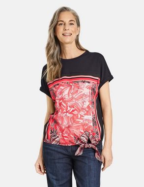 GERRY WEBER Kurzarmshirt Kurzarmshirt mit Knotendetail und Frontprint