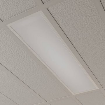 Arcchio LED Panel Nesley, LED-Leuchtmittel fest verbaut, universalweiß, Kunststoff, Aluminium, weiß (RAL 9016), 1 flammig, inkl. Leuchtmittel