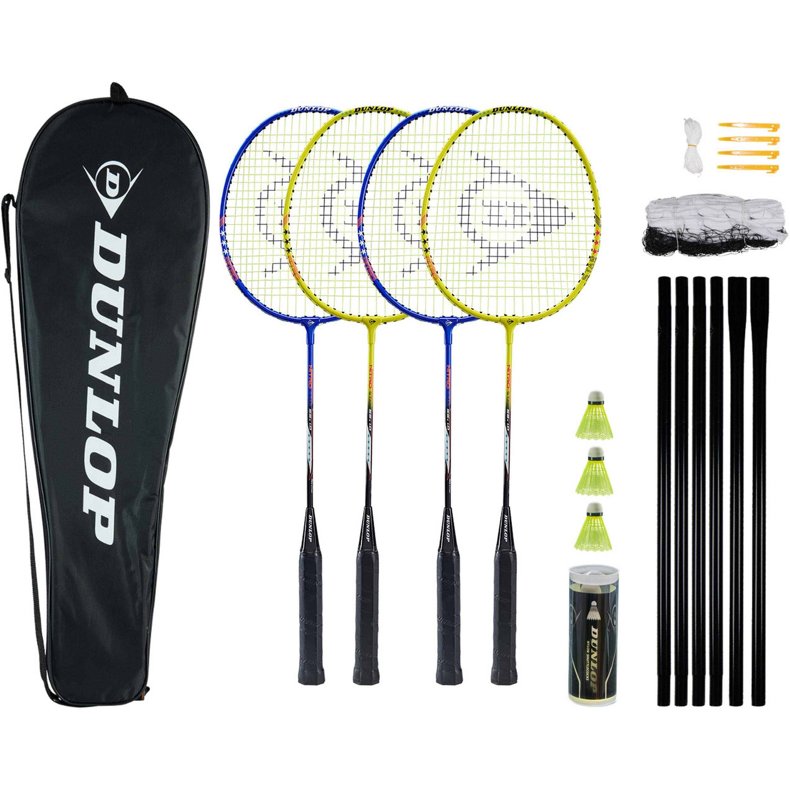 Dunlop Badmintonschläger NITRO-STAR SSx 1.0 4P SET