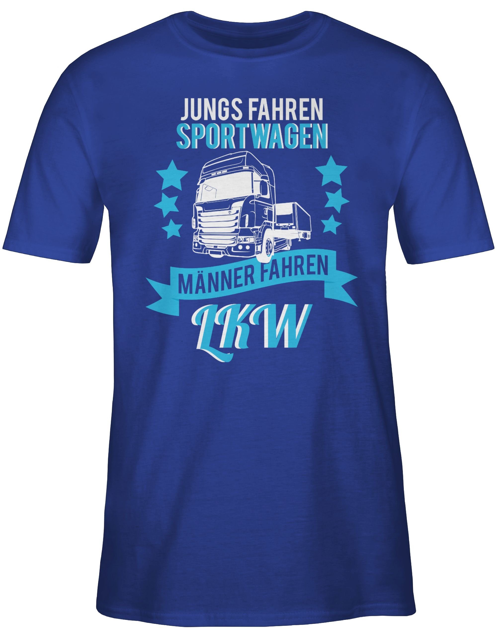 Shirtracer T-Shirt Geschenk LKW Fahrer - Jungs fahren Sportwagen echte Männ günstig online kaufen