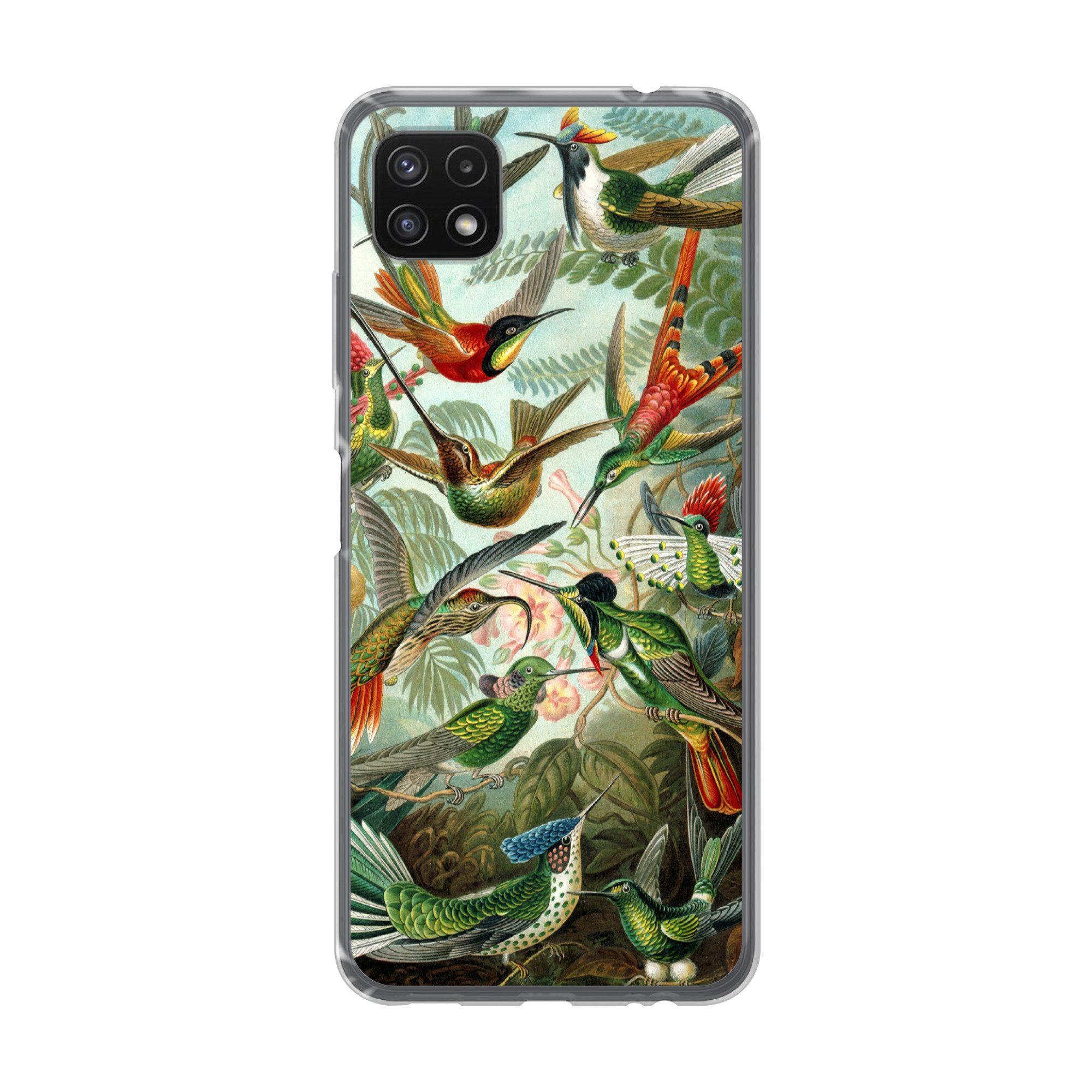 MuchoWow Handyhülle für Samsung Galaxy A22 5G Trochilidae - Alte Meister - Kunst, Smartphone-Bumper, Print, Handy Schutzhülle Dünn