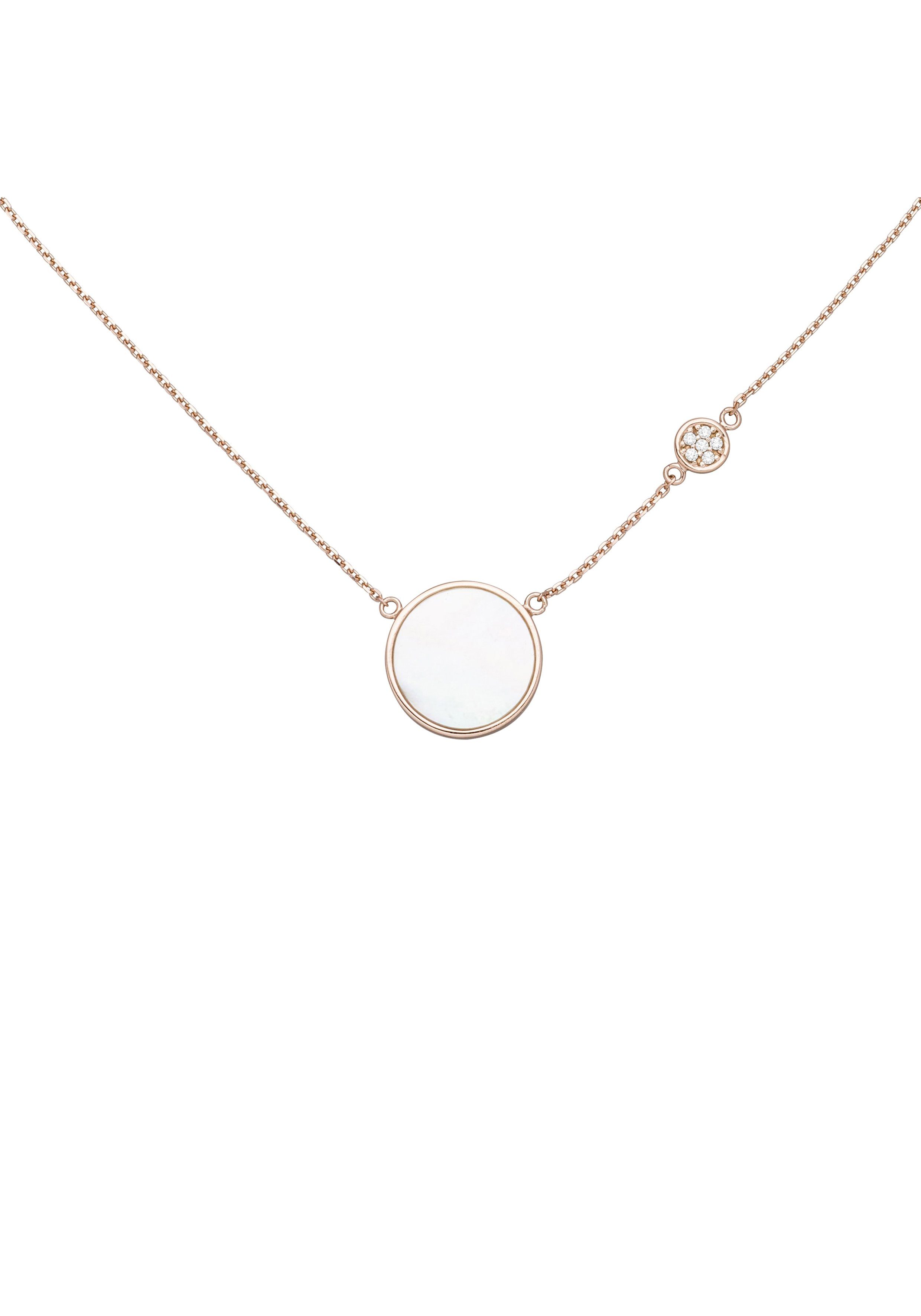 JOBO Collier, 925 Silber roségold vergo...