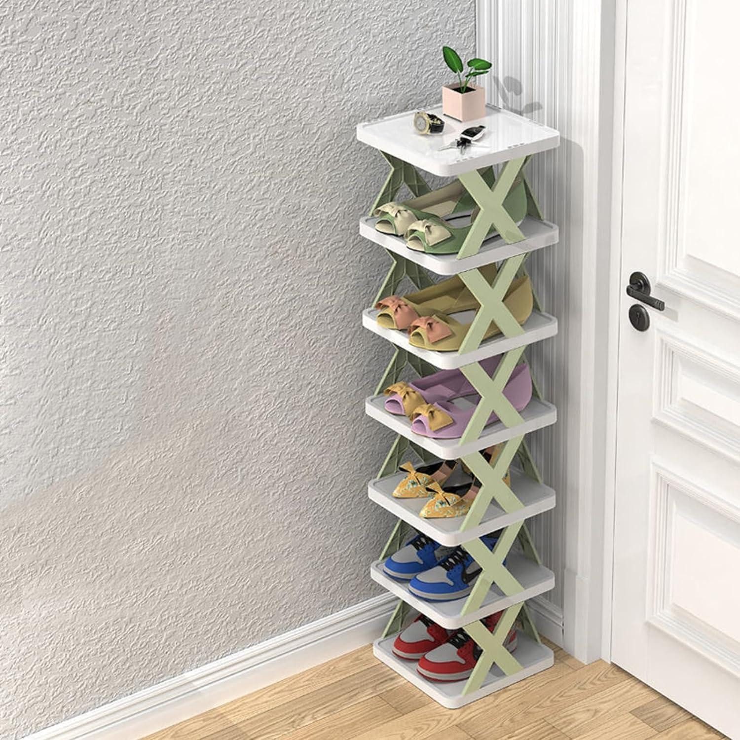 LuxusKollektion Schuhregal Schuhregal Grün 6 Etagen faltbar, 1-tlg.