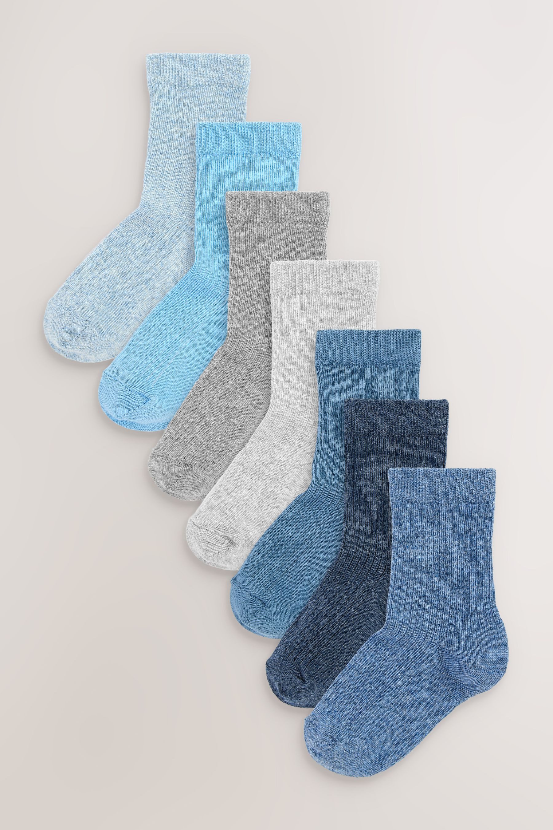 Kurzsocken Feinripp-Socken mit hohem Baumwollanteil, 7er-Pack