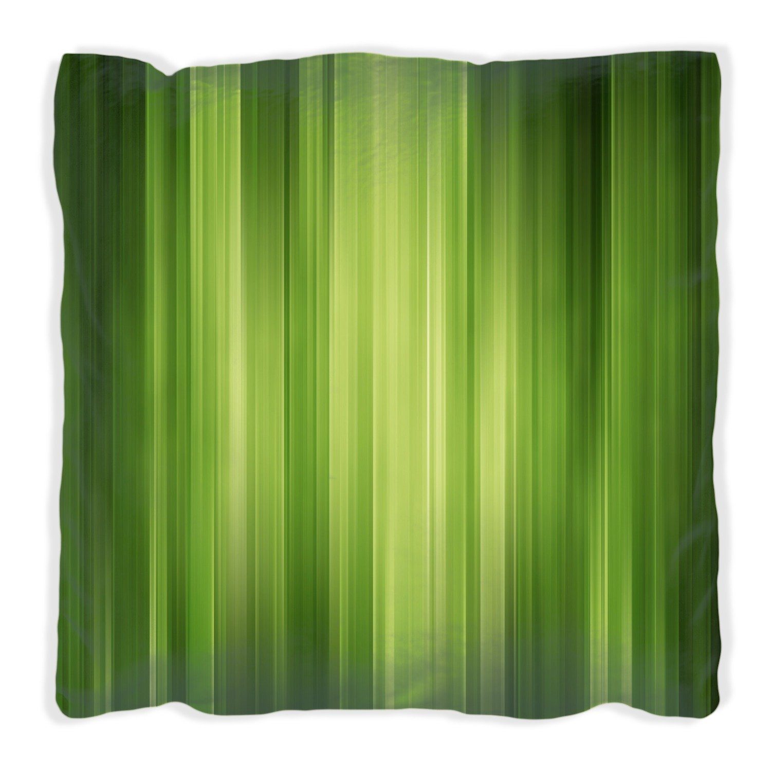 Wallario Dekokissen gestreift - Streifenmuster, schwarz und Abstraktes handgenäht Grün
