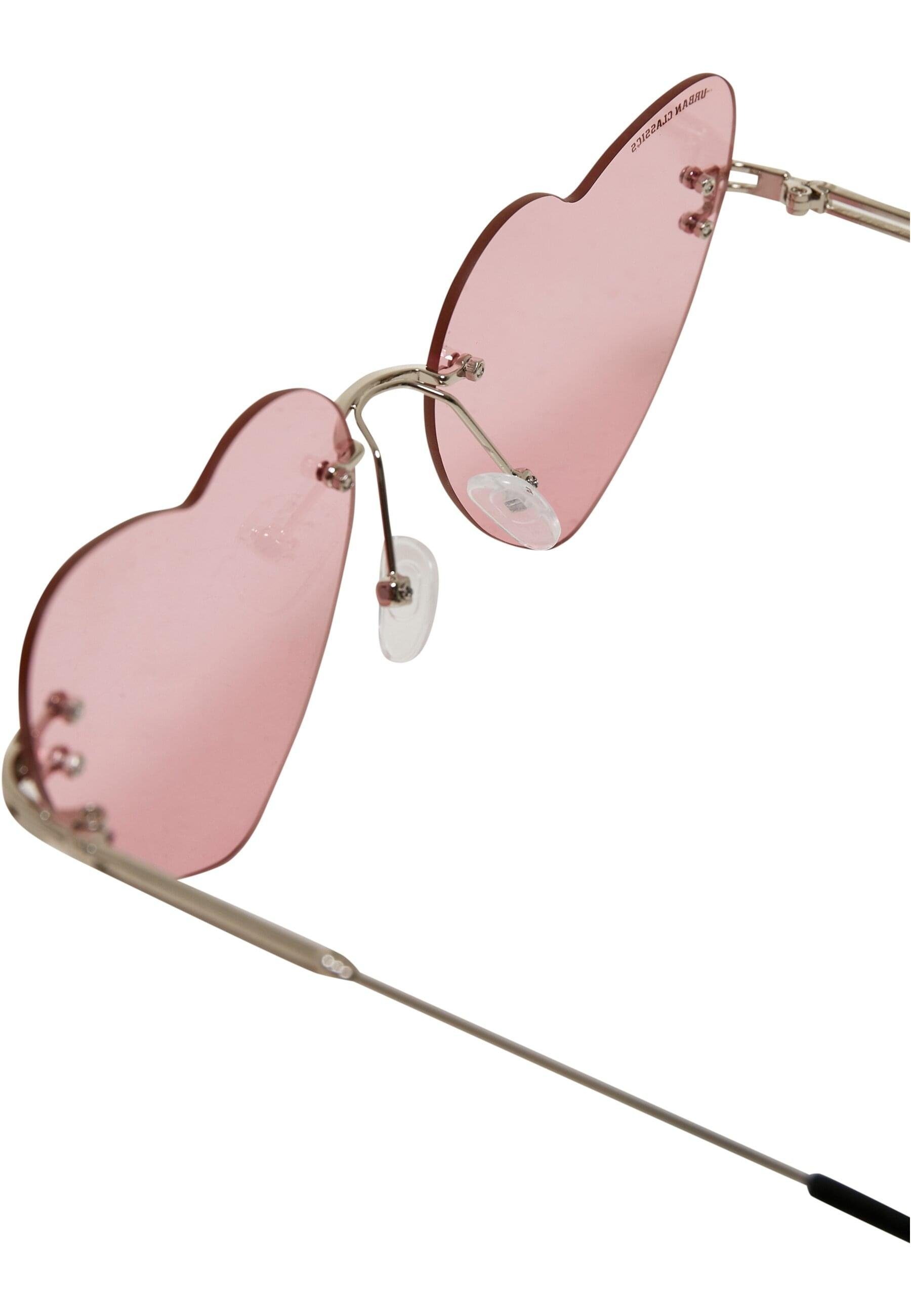 URBAN CLASSICS Sonnenbrille Sunglasses Heart Chain With Unisex rose/silver