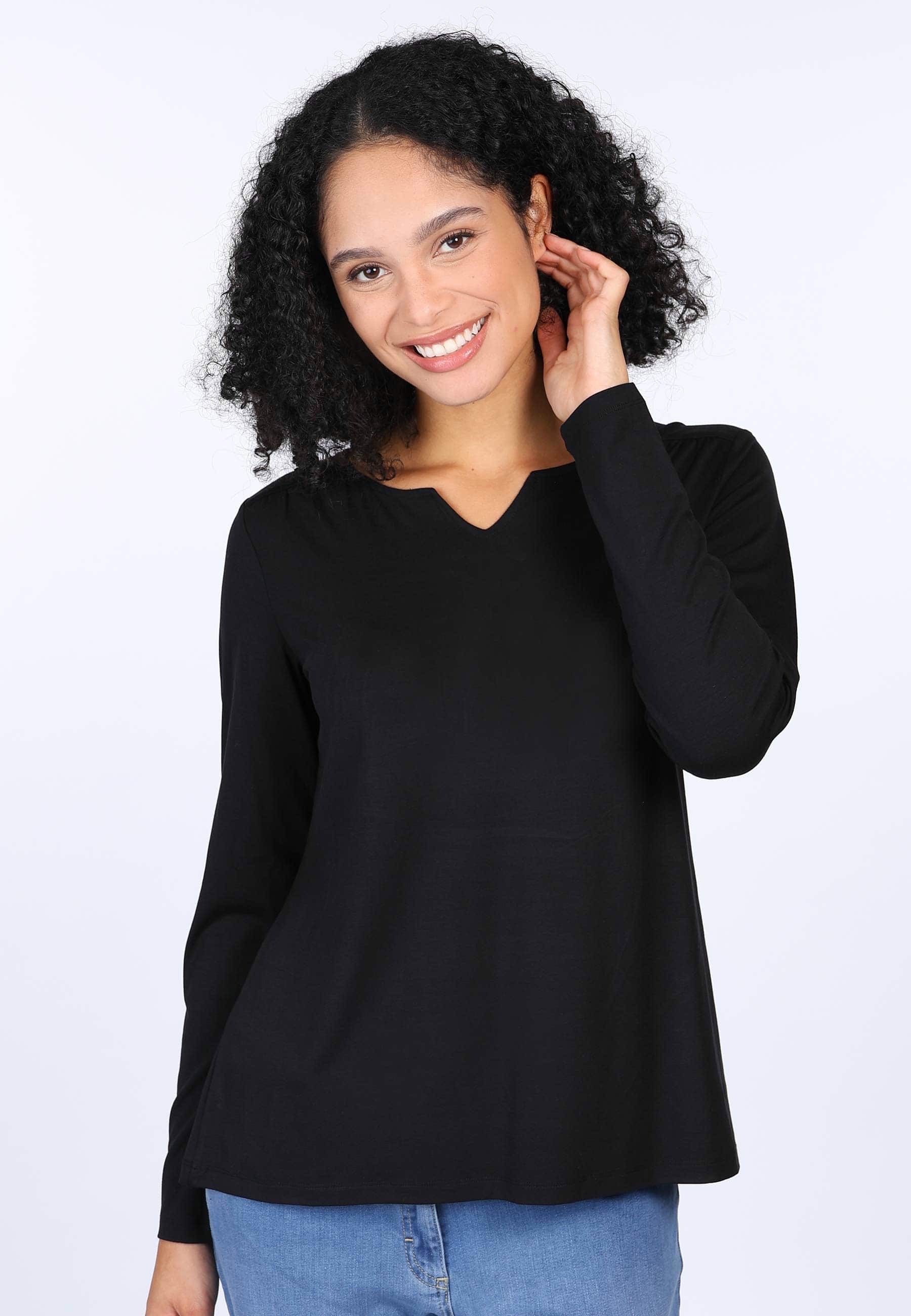 Deerberg Langarmshirt Adrijana solid günstig online kaufen