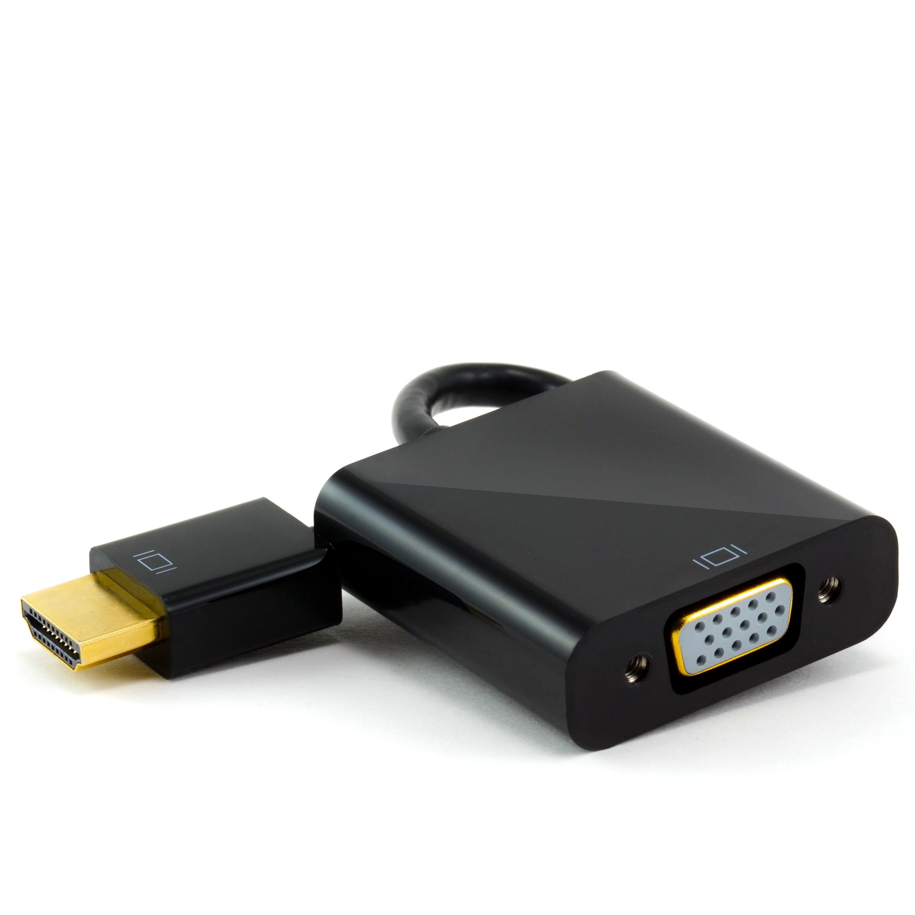 CSL Audio- & Video-Adapter zu HDMI Typ A Stecker; VGA (D-Sub) Buchse; Line  Out, 10 cm, HDMI auf VGA Adapter inkl. Audio-Übertragung - Konverterkabel -  1080p - digital zu analog online kaufen