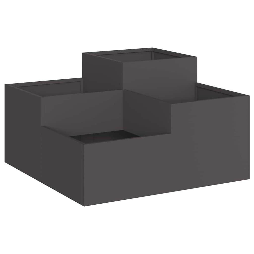 vidaXL Blumentopf Gartenblumentopf Schwarz 100 x günstig online kaufen