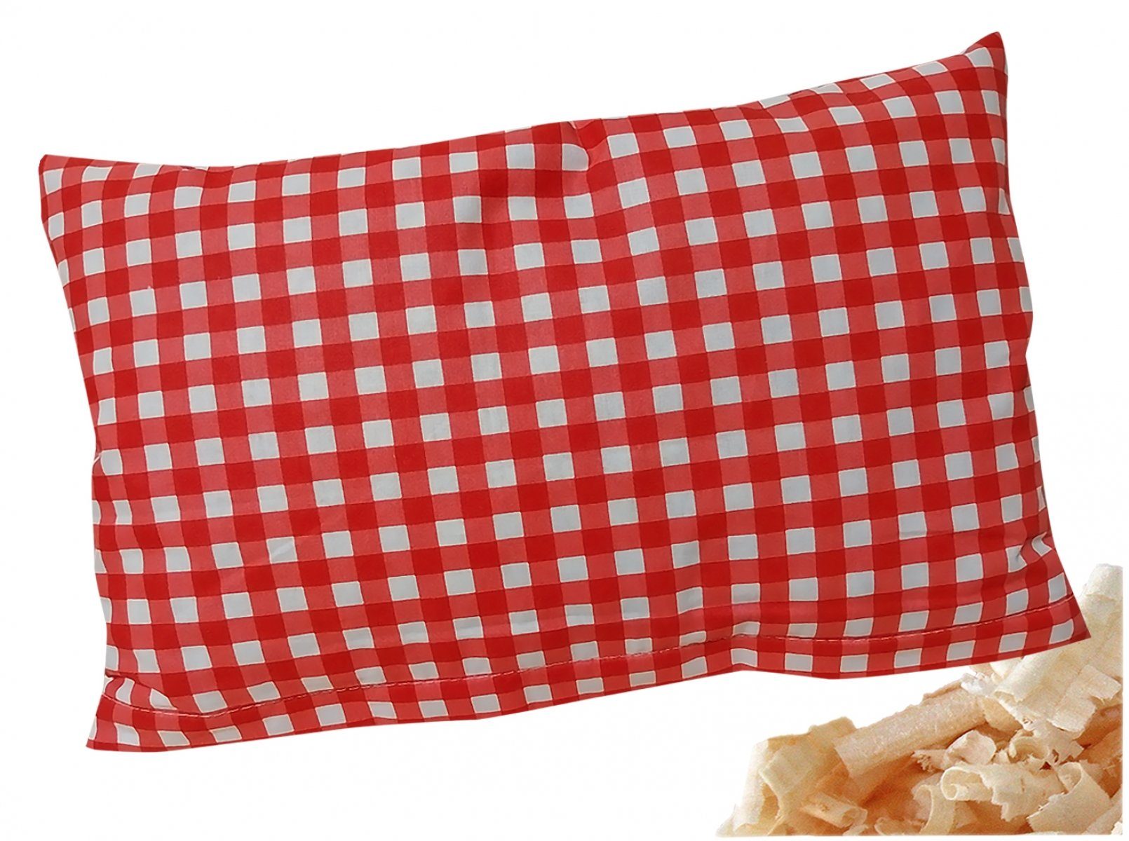 Heubergshop Zirbenkissen, 1-tlg., 30x20cm Gefüllt mit Zirbenspäne Rot Kariert (Karo-Rot-20x30)