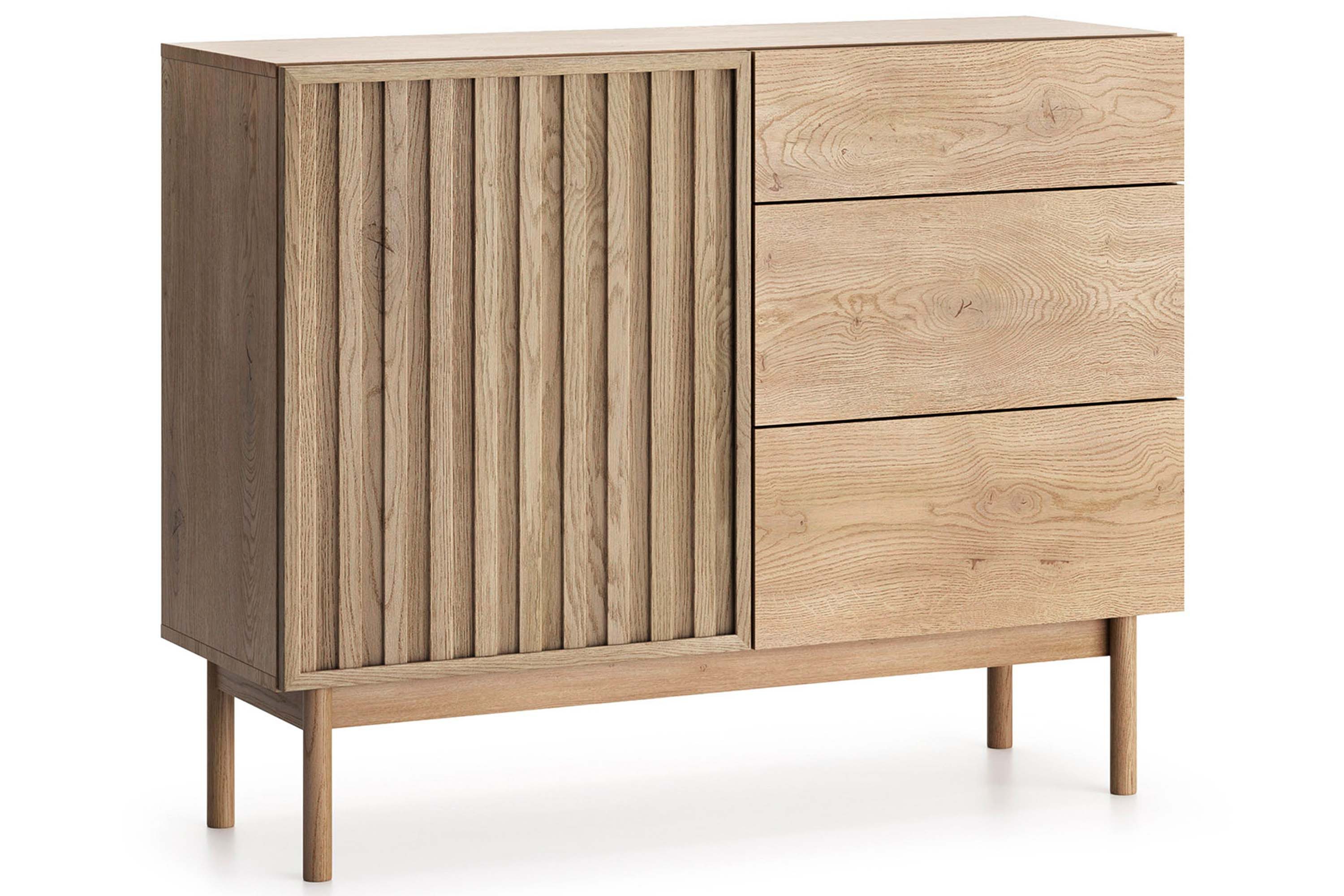 KONSIMO® Kommode HARMA Kombikommode, hergestellt in der EU, Loft-Stil, Push-to-Open, Füße 20 cm, mit Schubladen
