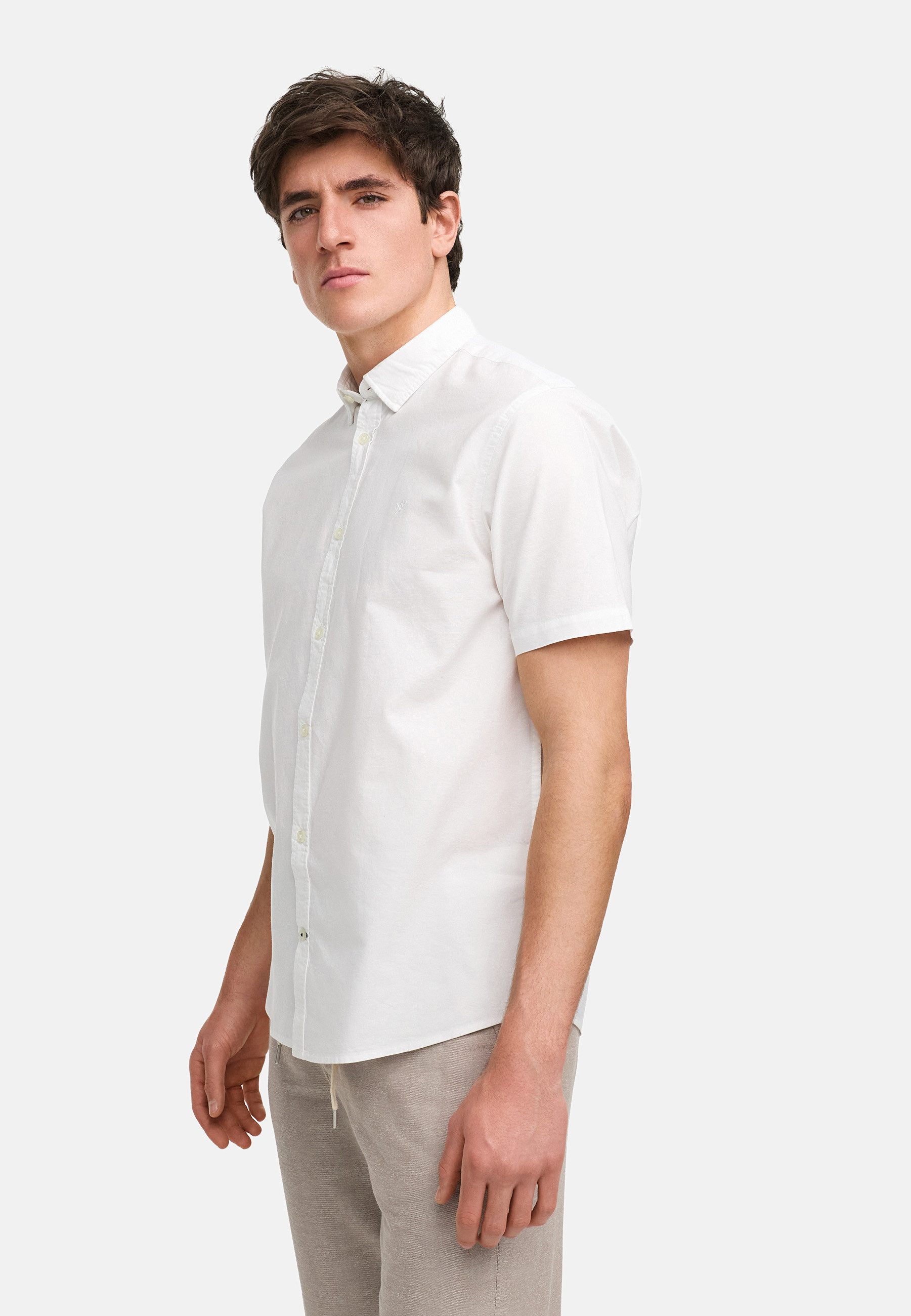 Kronstadt Kurzarmhemd Herren KSAsk Herrenhemd Kurzarm aus hochwertigem Oxford-Gewebe aus 100 % Baumwolle