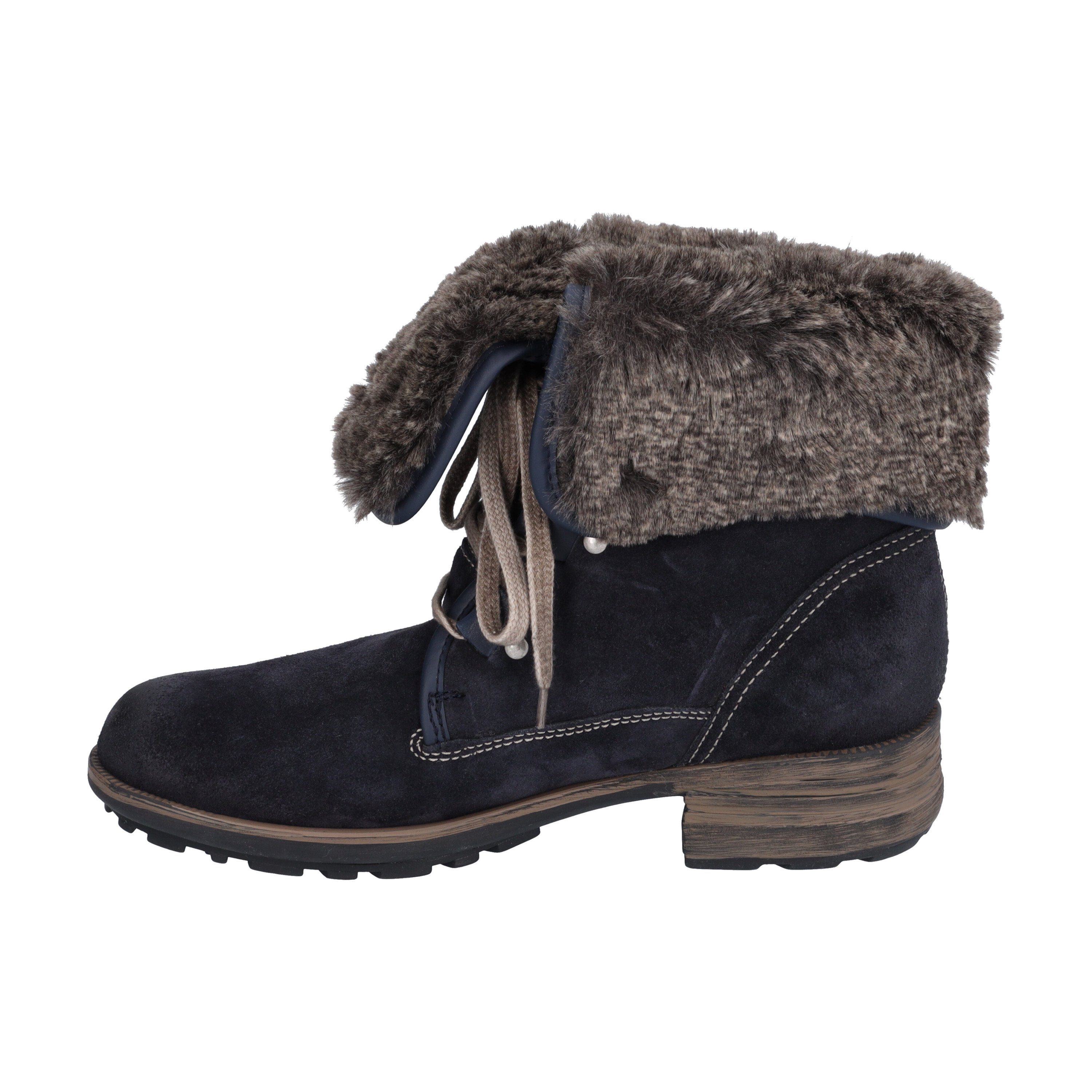 Josef Seibel Sandra 04 blau Stiefelette Leichter Ein und Ausstieg mit bestem Halt durch Schnurung