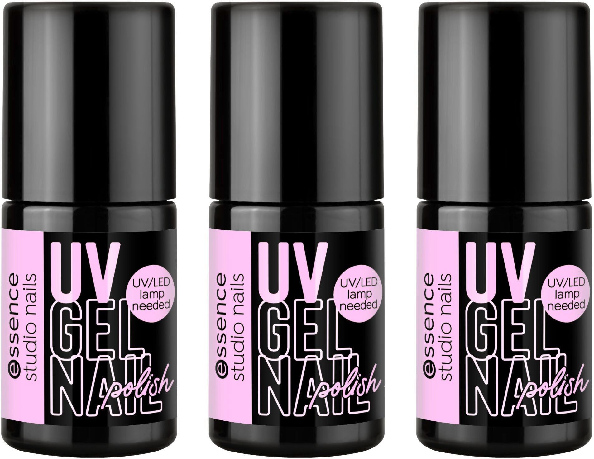 Essence Nagellack studio nails UV GEL NAIL polish, 3-tlg., mit langanhaltendem Finish