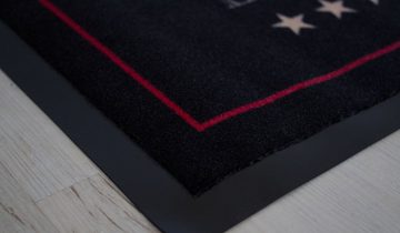 Fußmatte VIP Türmatte Schwarz 60 x 40 cm, Rockbites, Rechteckig, Höhe: 3 mm