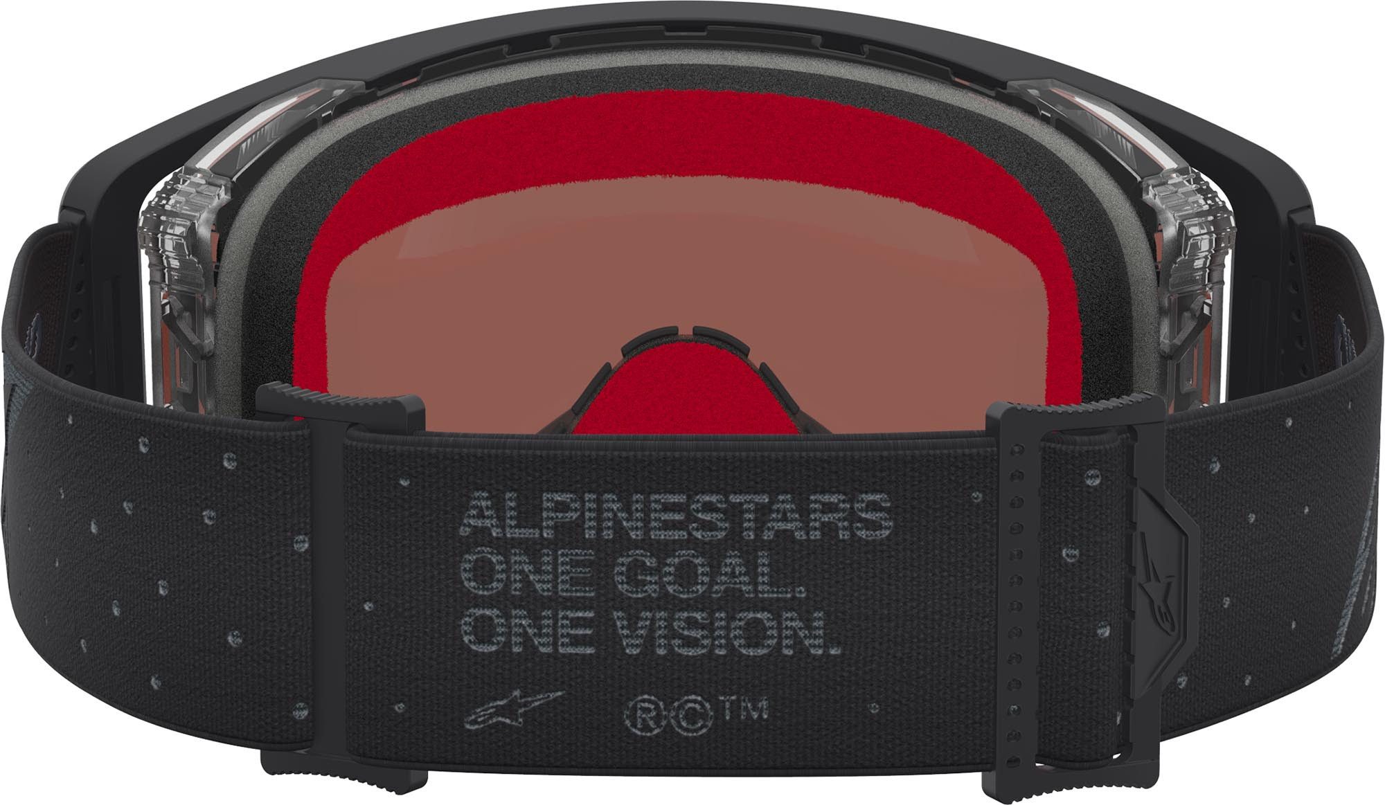 Alpinestars Motorradbrille Supertech Cloak Mirror Motocross Brille, Mit Band,Verspiegelt