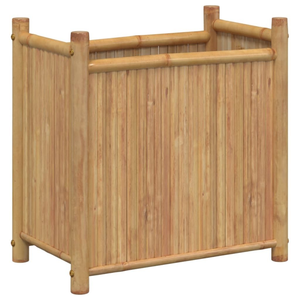 vidaXL Blumentopf Pflanzkübel 50x30x50 cm Bambus (1 St)