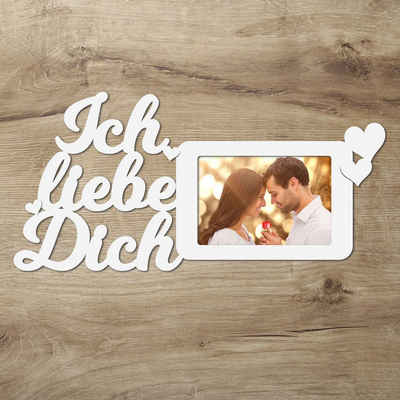 Namofactur Bilderrahmen Geschenk 'Ich liebe Dich', Hochzeitsgeschenk, Jahrestag, Hochzeitstag, für 1 Bilder